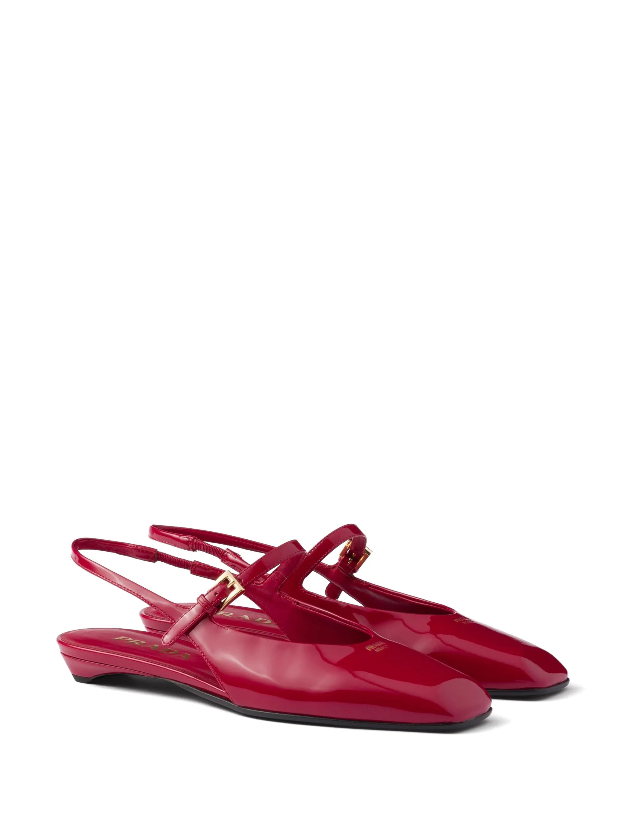 leather slingback ballerina shoes