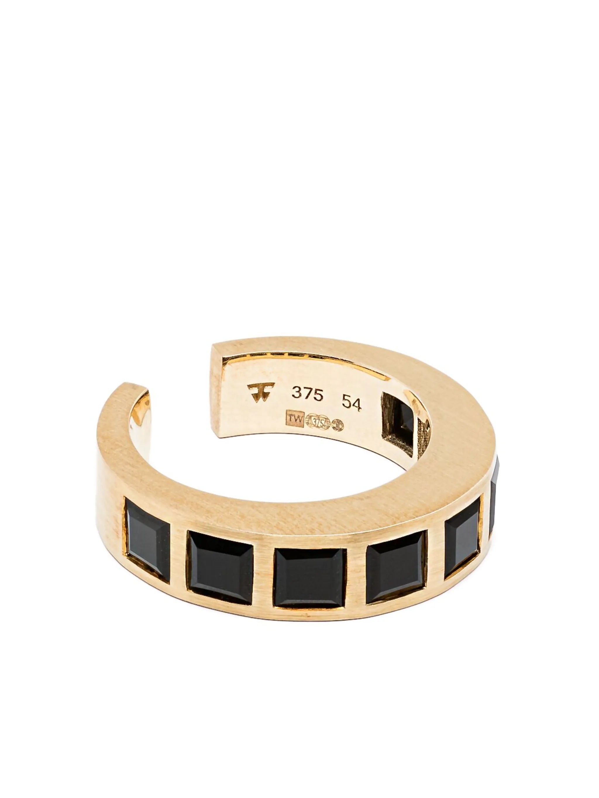 9K recycled gold Arch Square ring
