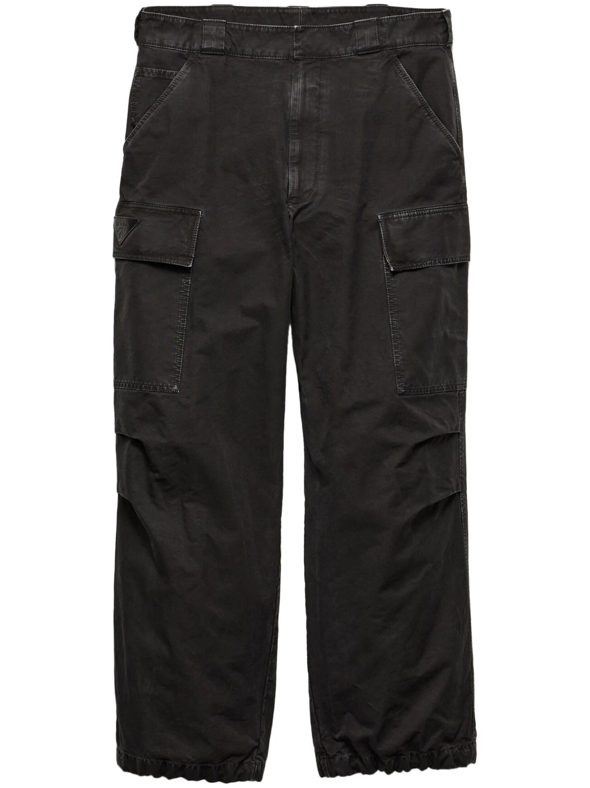 Garment-dyed cotton trousers
