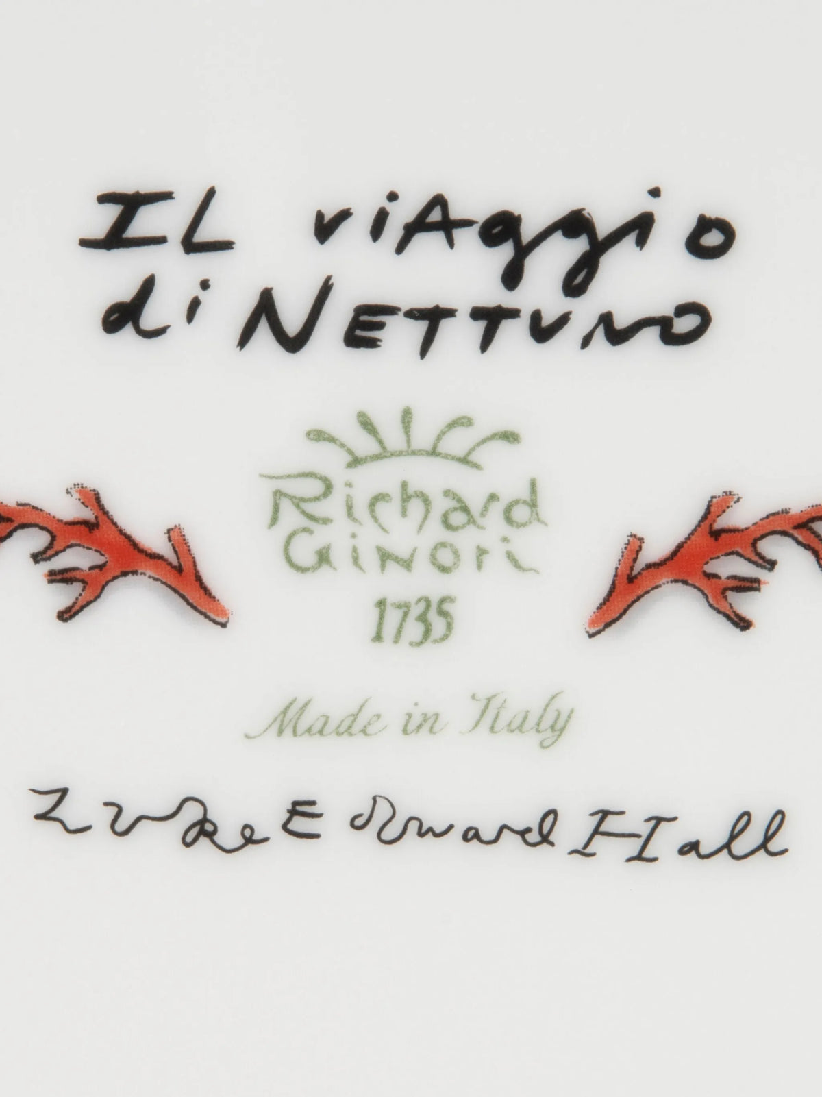 Il Viaggio Di Nettuno red coral mug