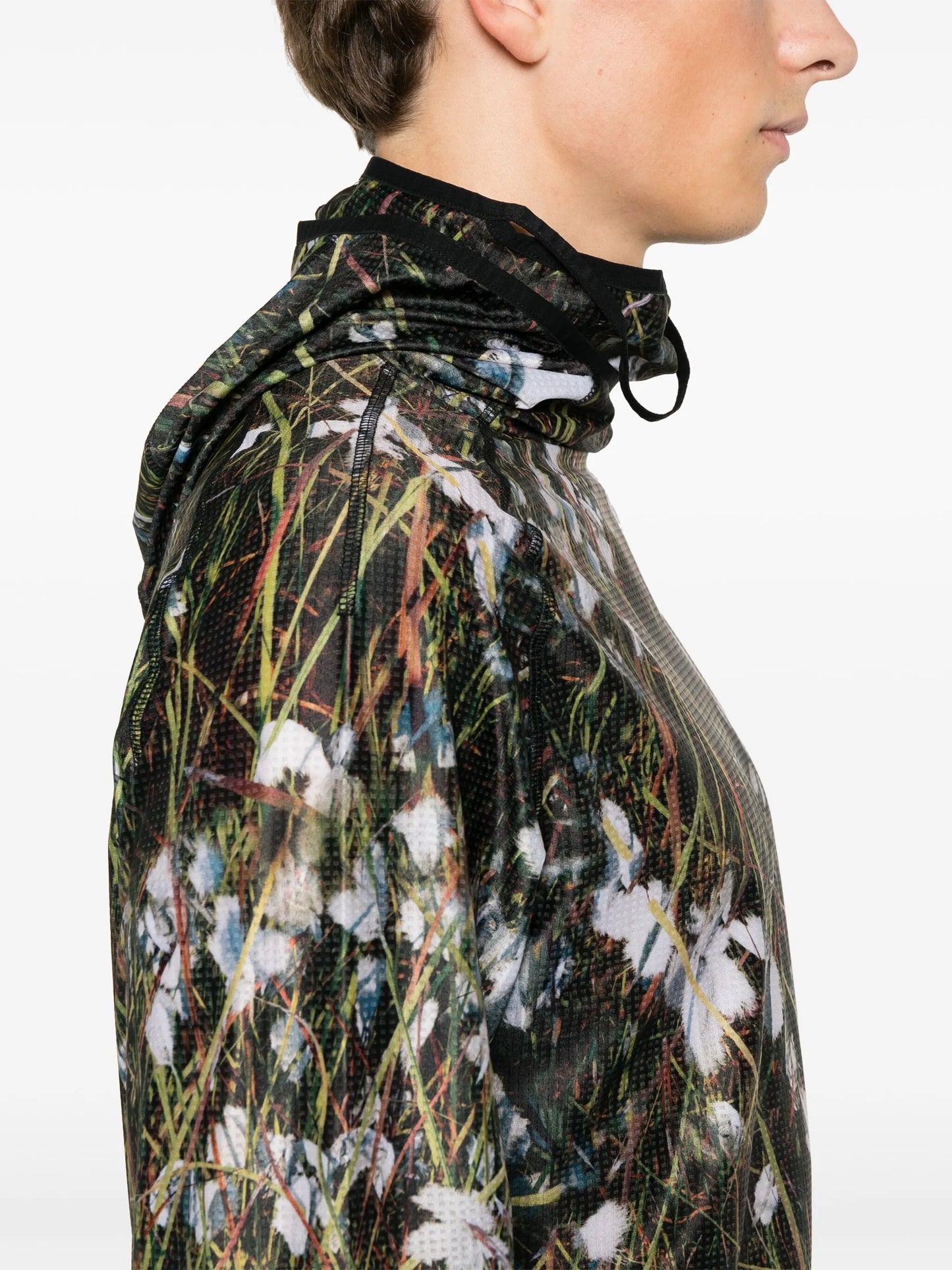 botanical-print hoodie