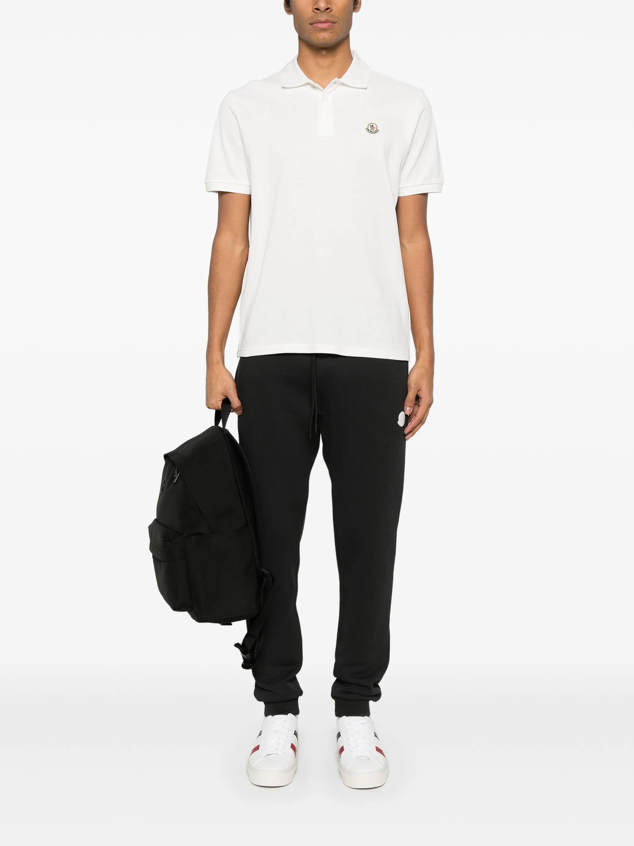 logo-patch polo shirt