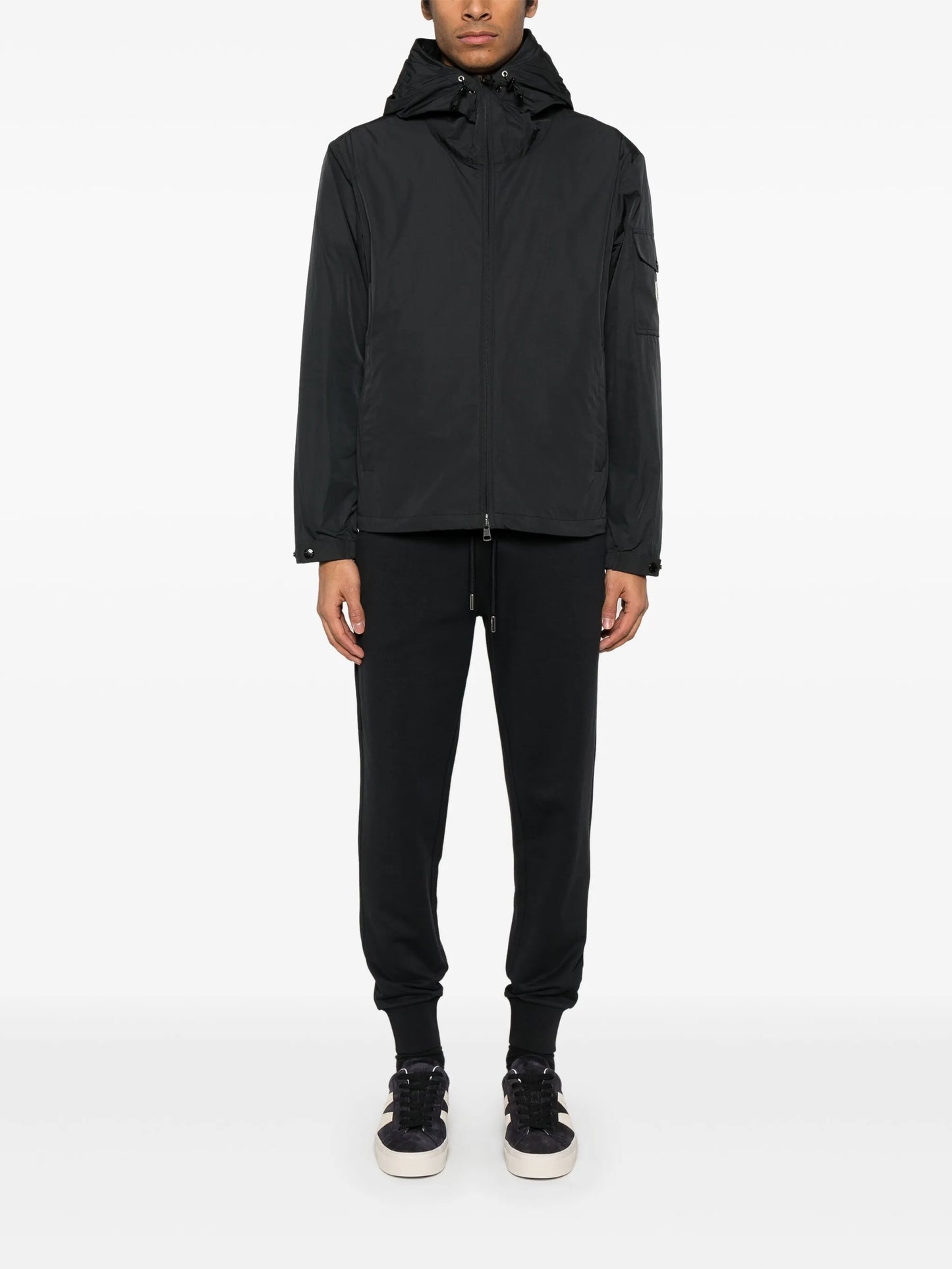 lens-detail hooded jacket