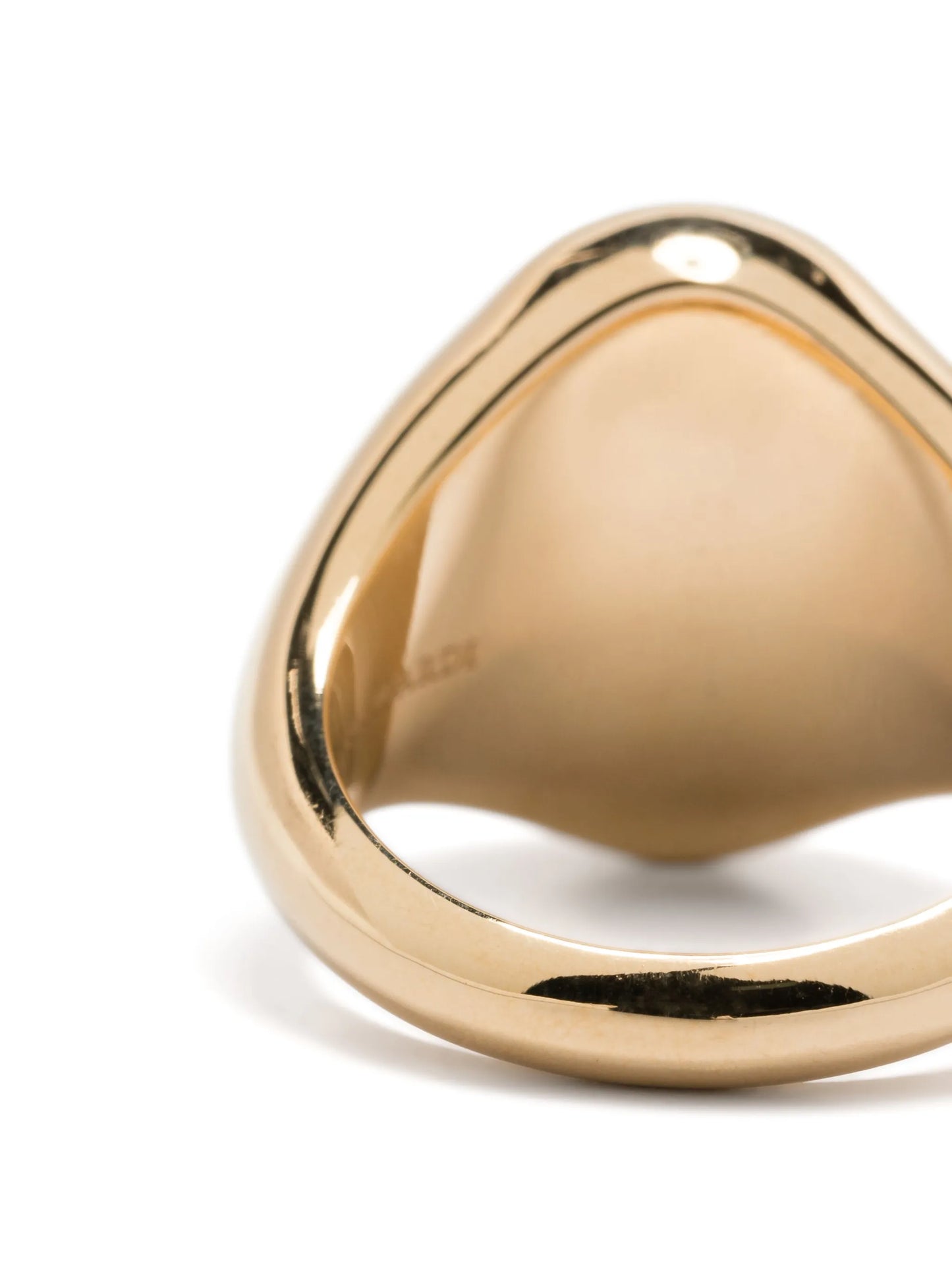 12K yellow gold signet ring