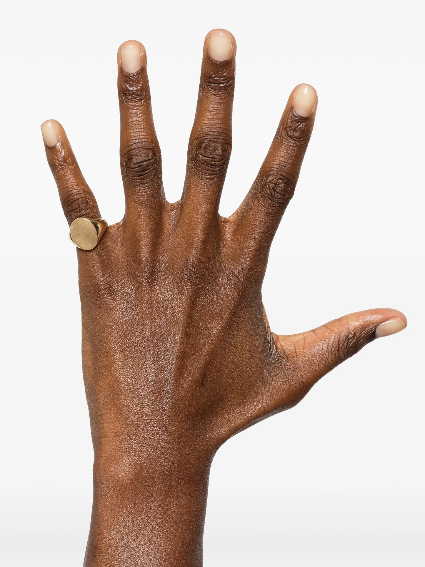 12K yellow gold signet ring