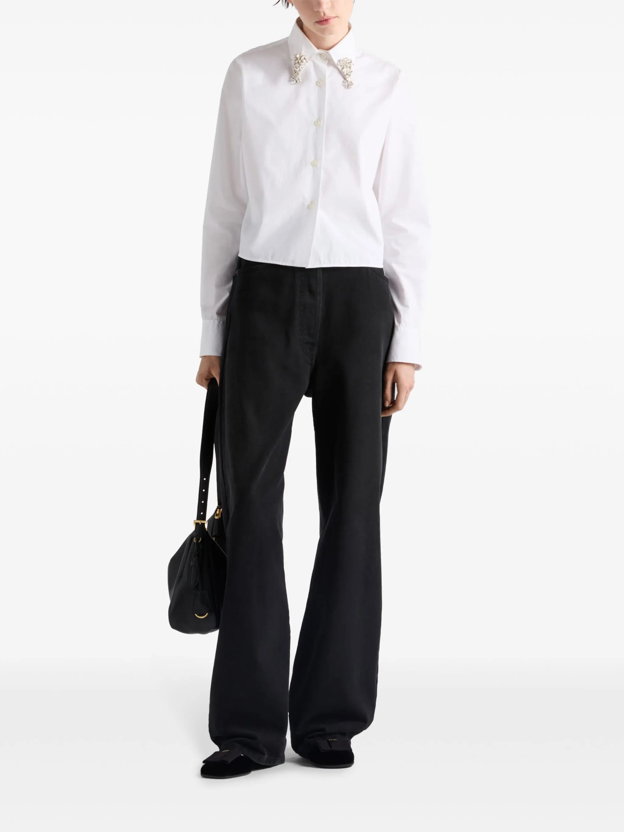 crystal-embellishmed shirt