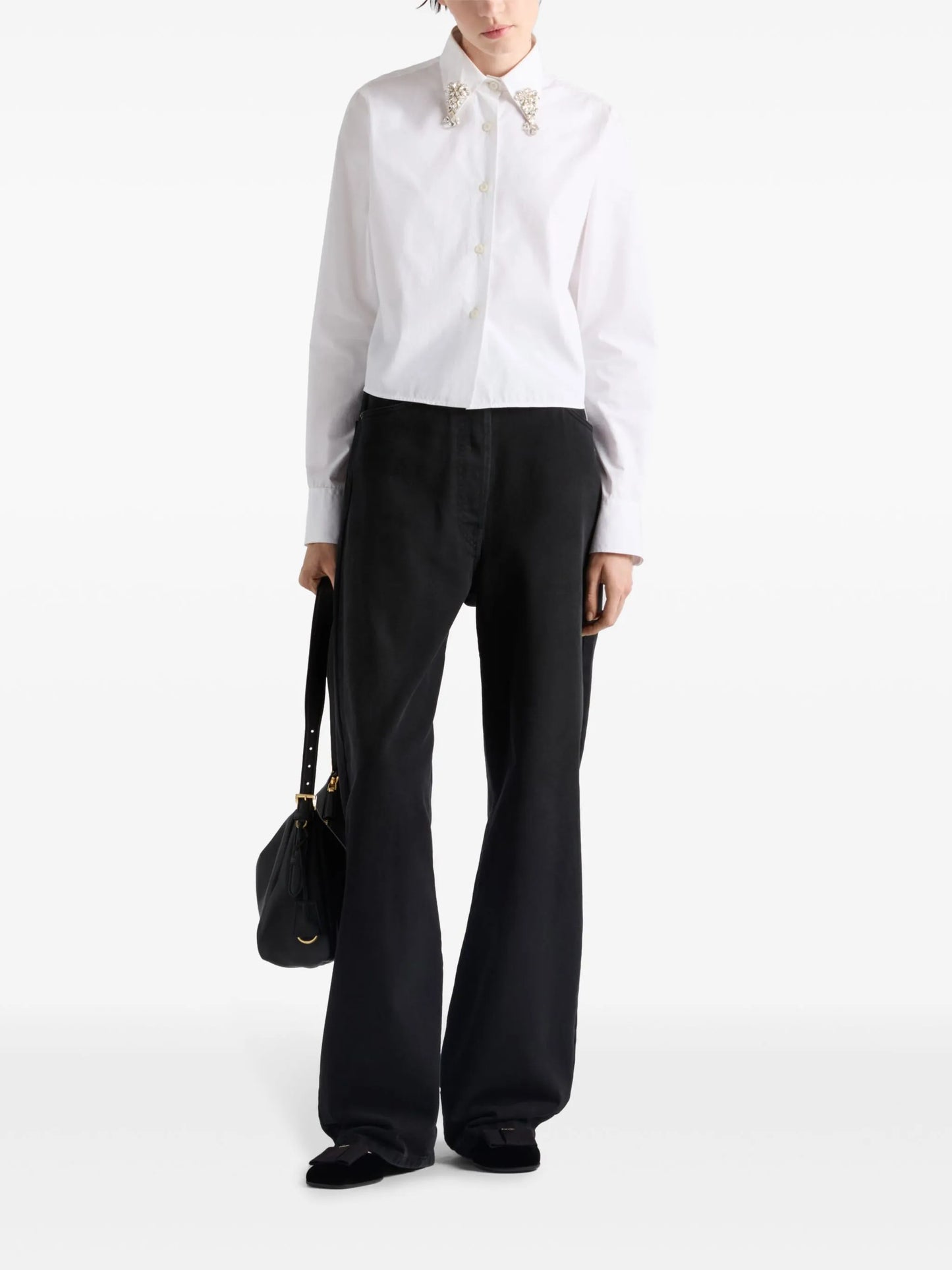 crystal-embellishmed shirt