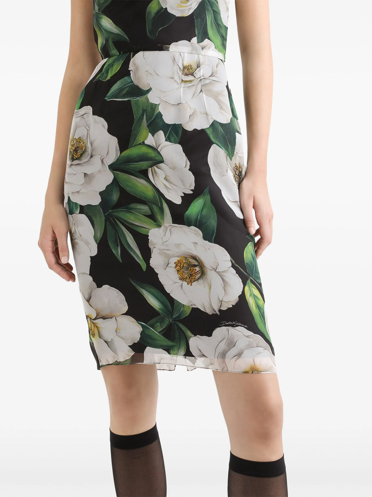 floral-print mini dress