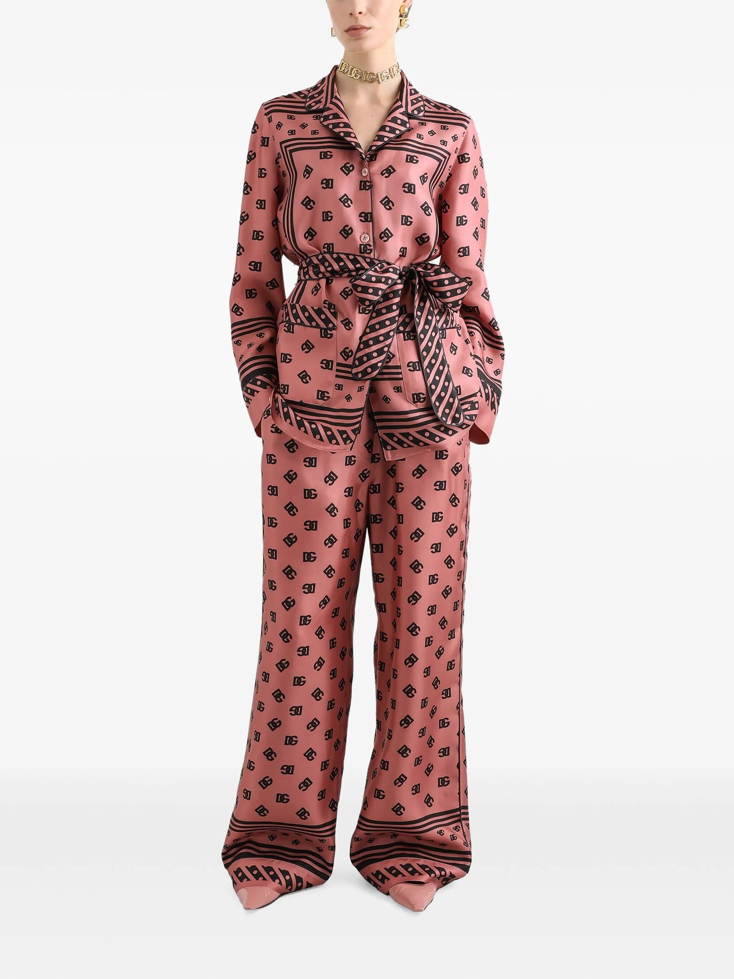 DNA logo-print palazzo pants