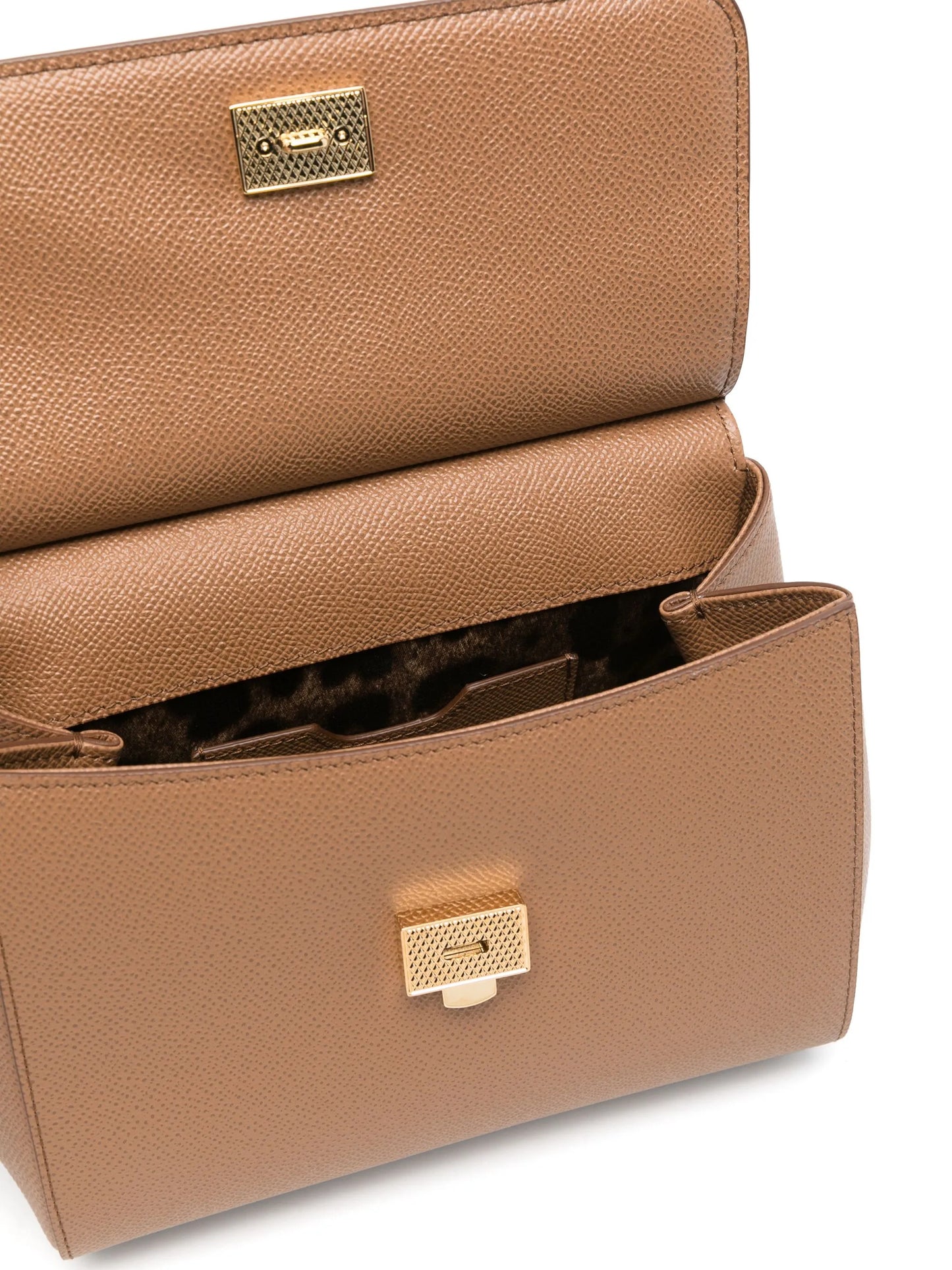 small Sicily grained leather tote bag