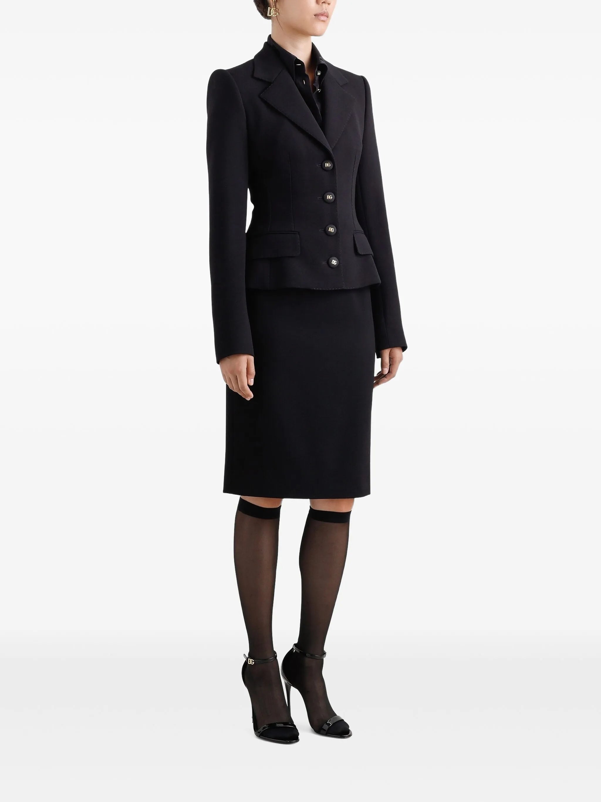 DNA logo-plaque pencil skirt