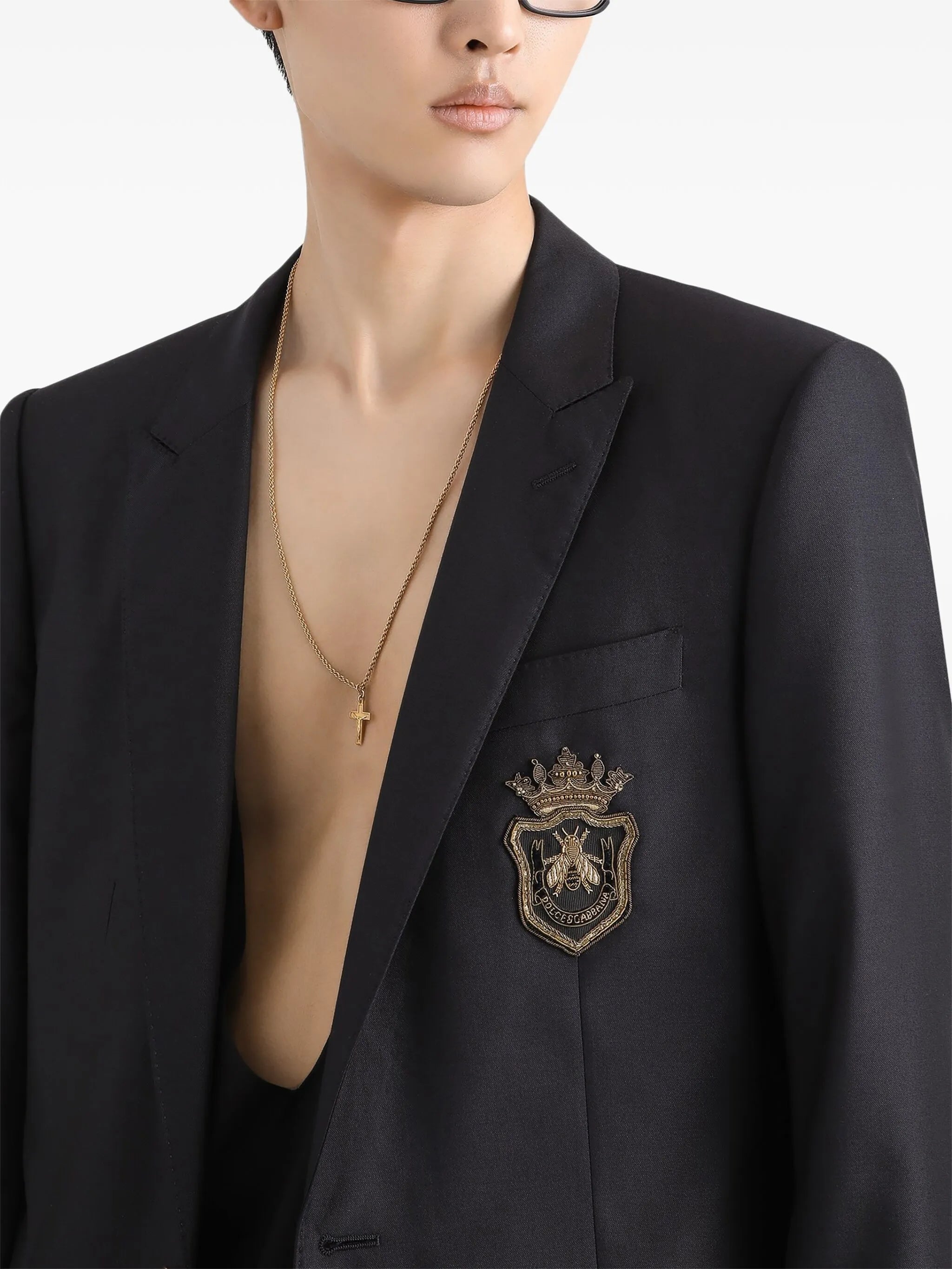 logo-appliqué blazer
