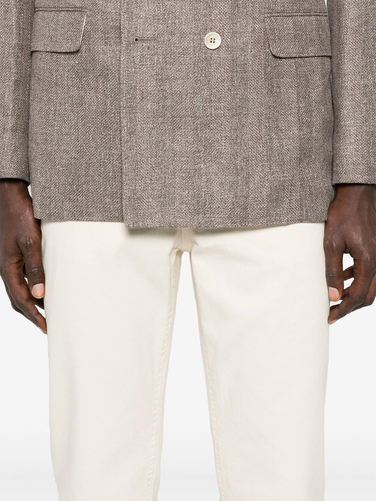 logo-embroidered jeans