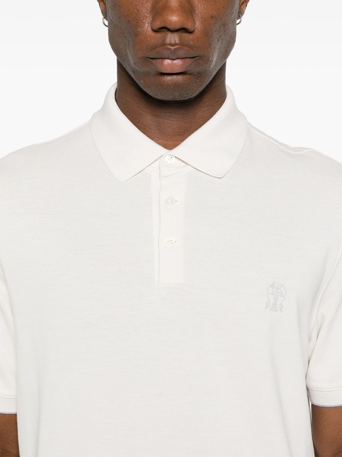 logo-print polo shirt
