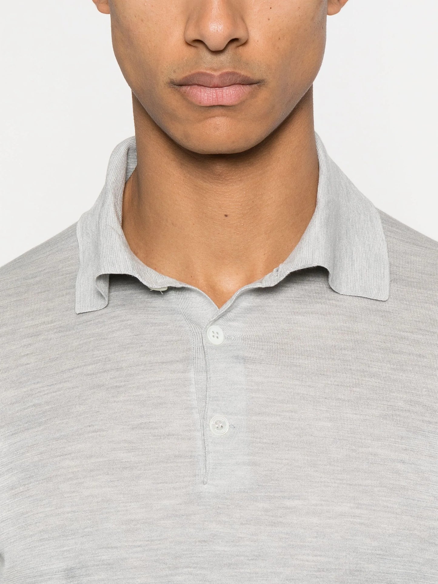 fine-knit polo shirt