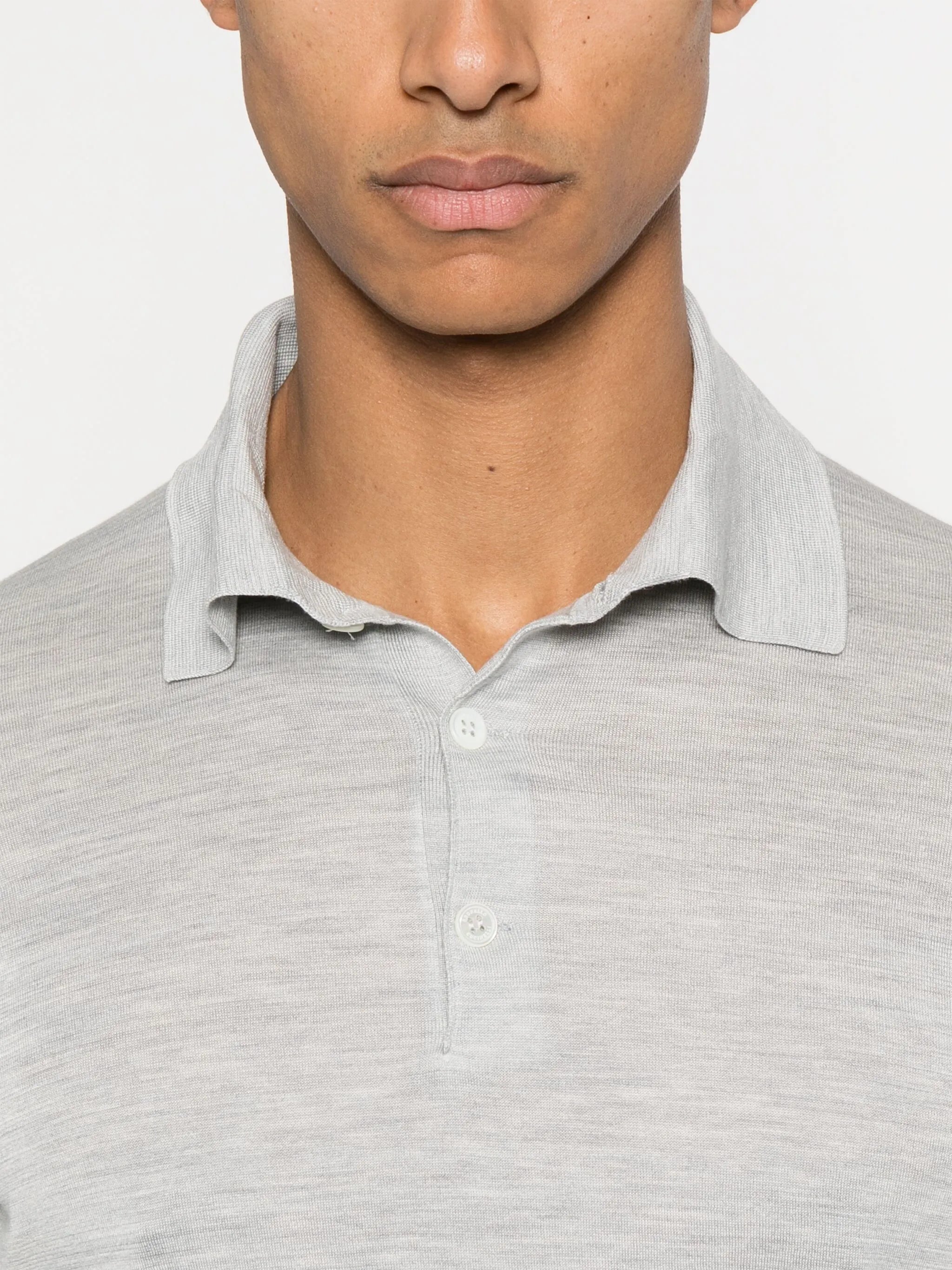 fine-knit polo shirt