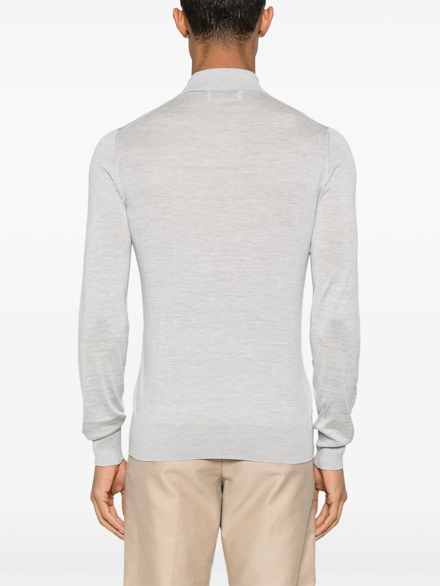 fine-knit polo shirt