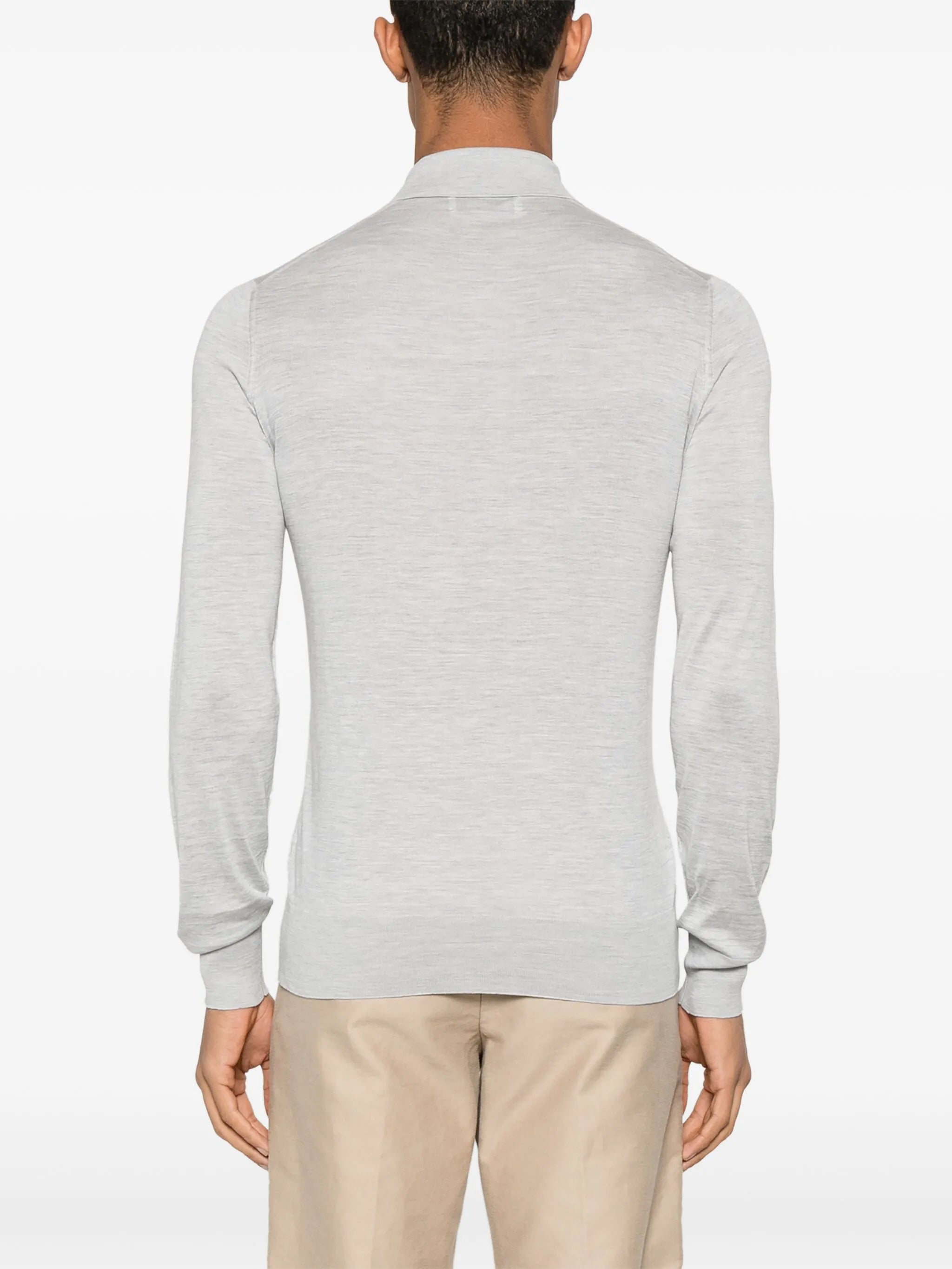 fine-knit polo shirt