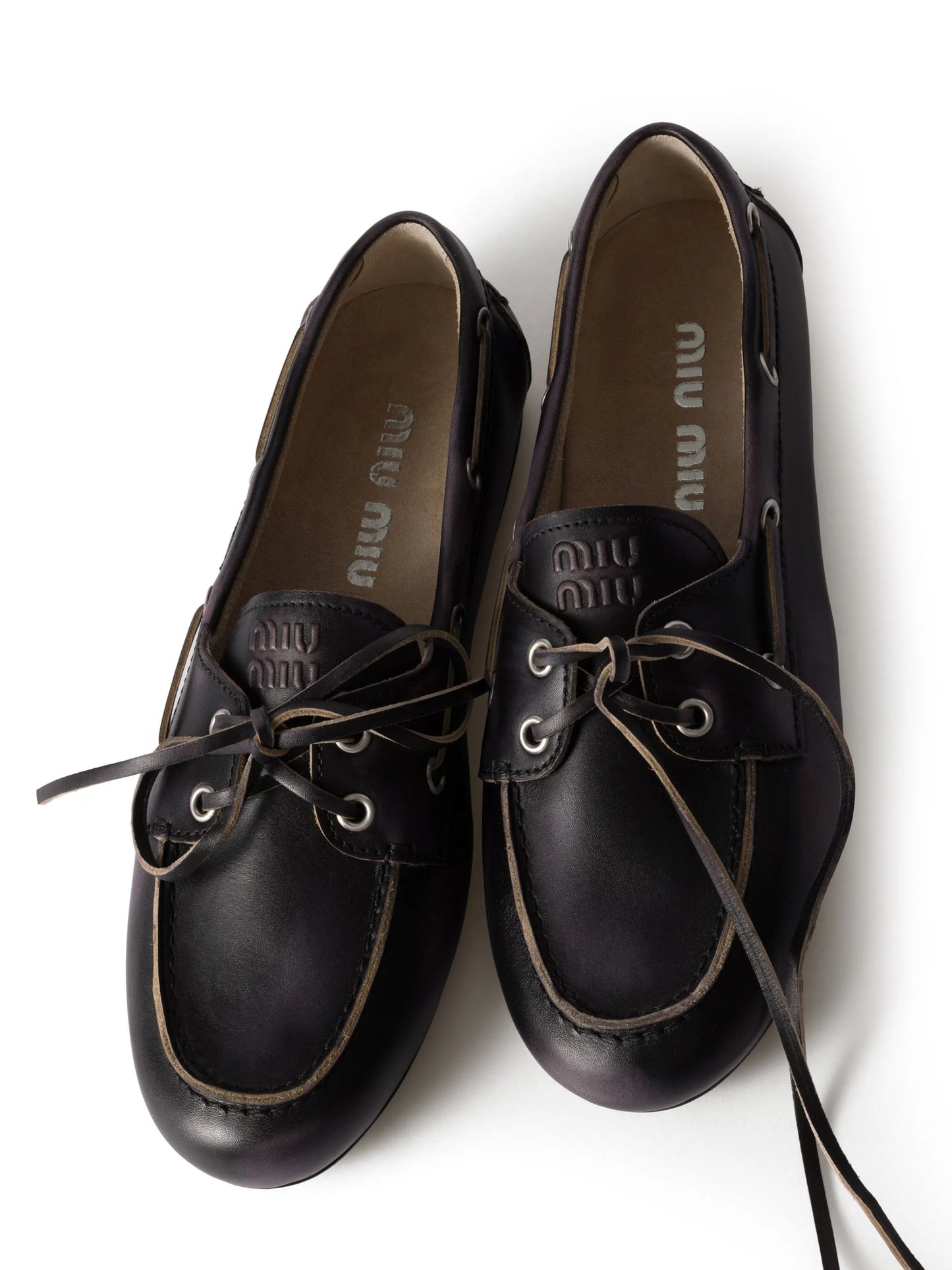 bleached-effect Deck leather loafers
