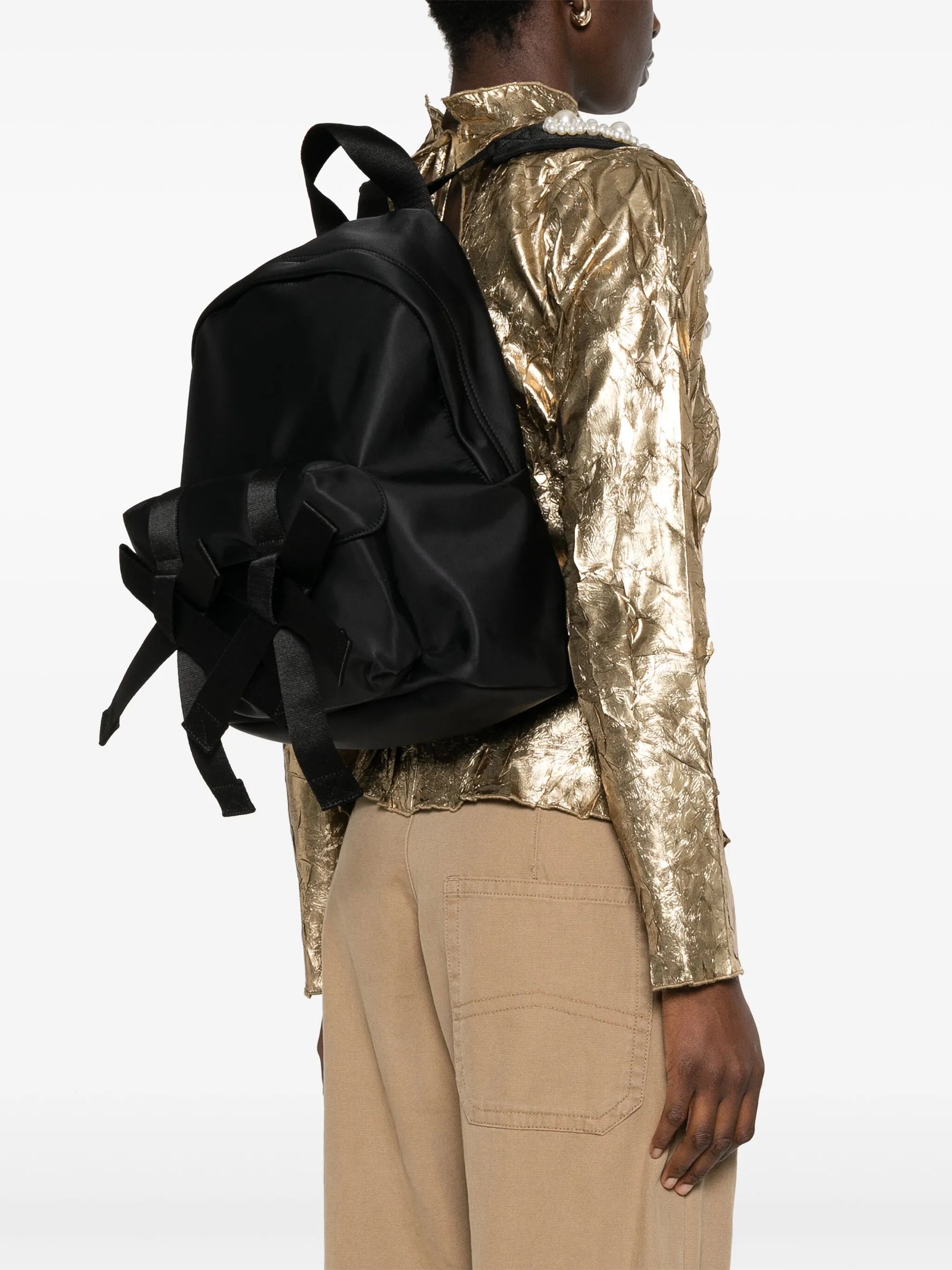 bow-detail backpack
