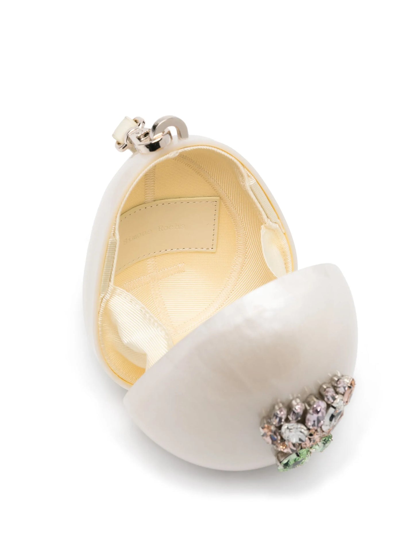 micro Pearl Egg clutch bag