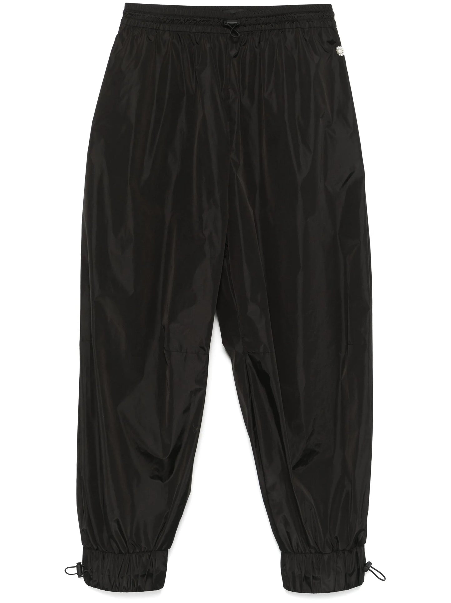 daisy-embellished track pants
