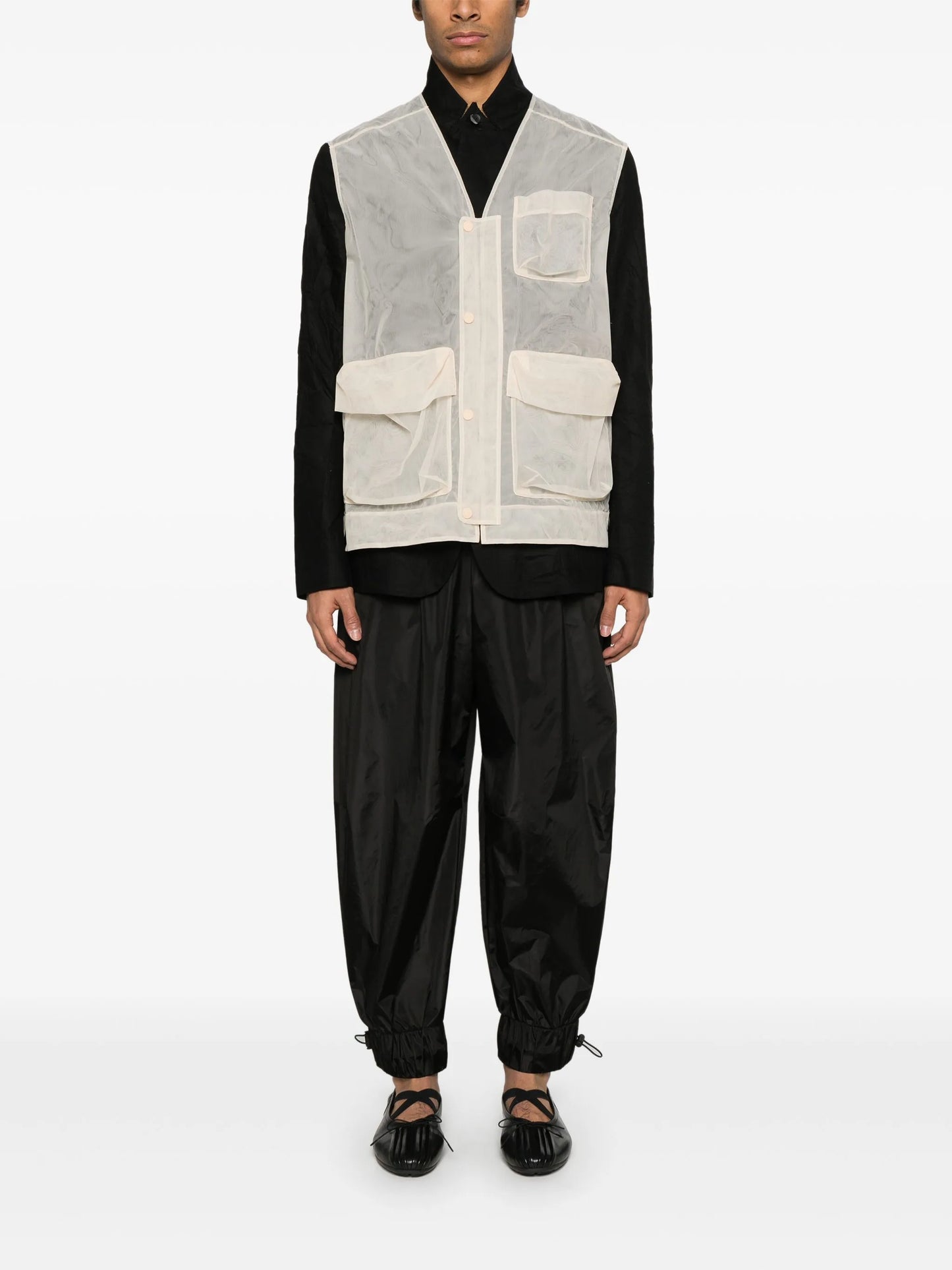 daisy-embellished track pants