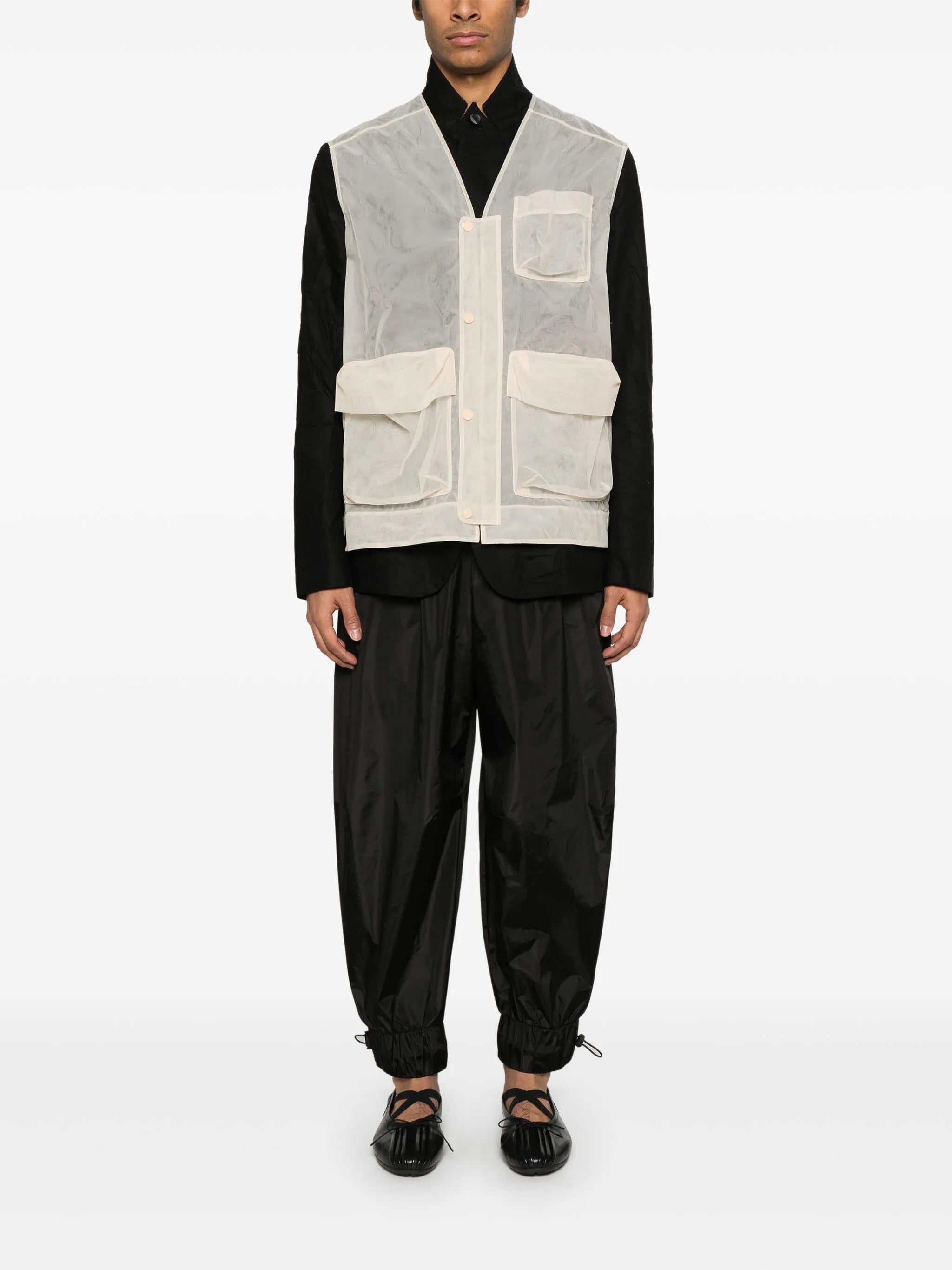 daisy-embellished track pants