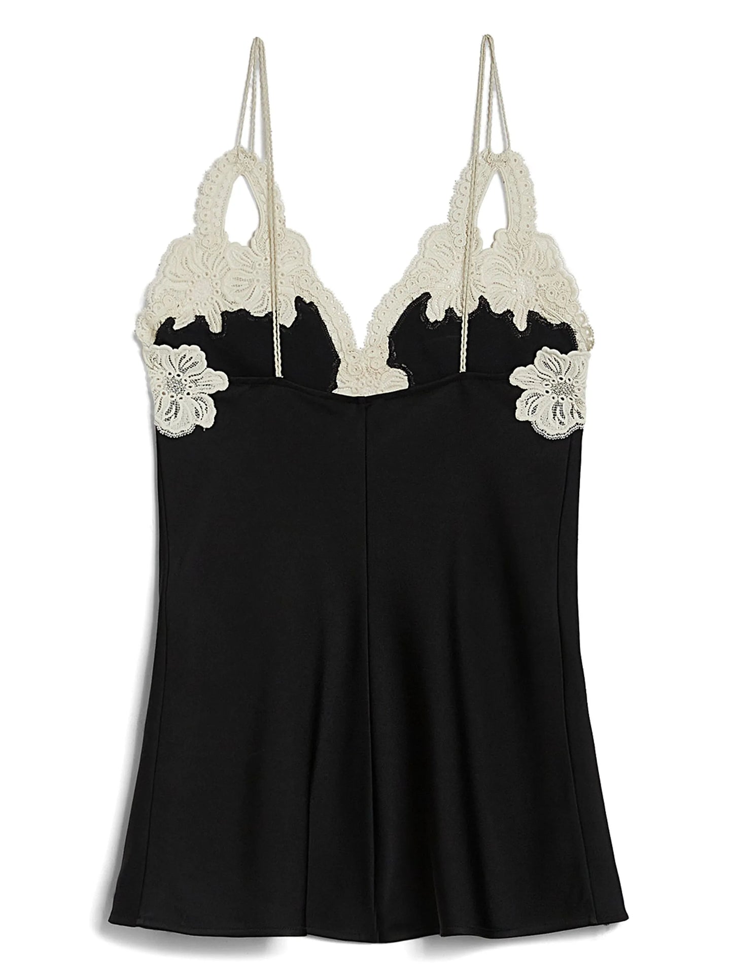 floral-embroidered top