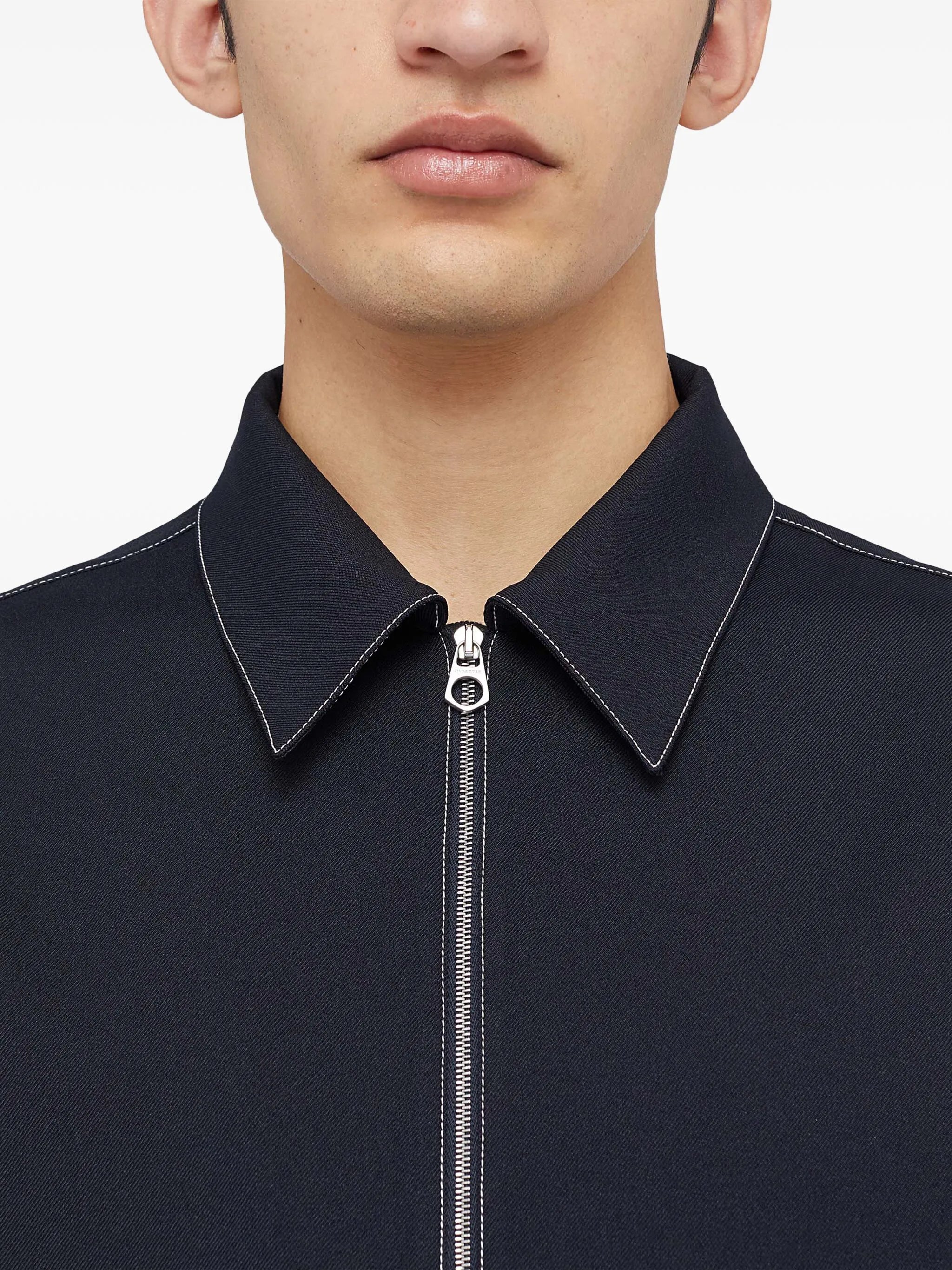 zip-up shirt jacket