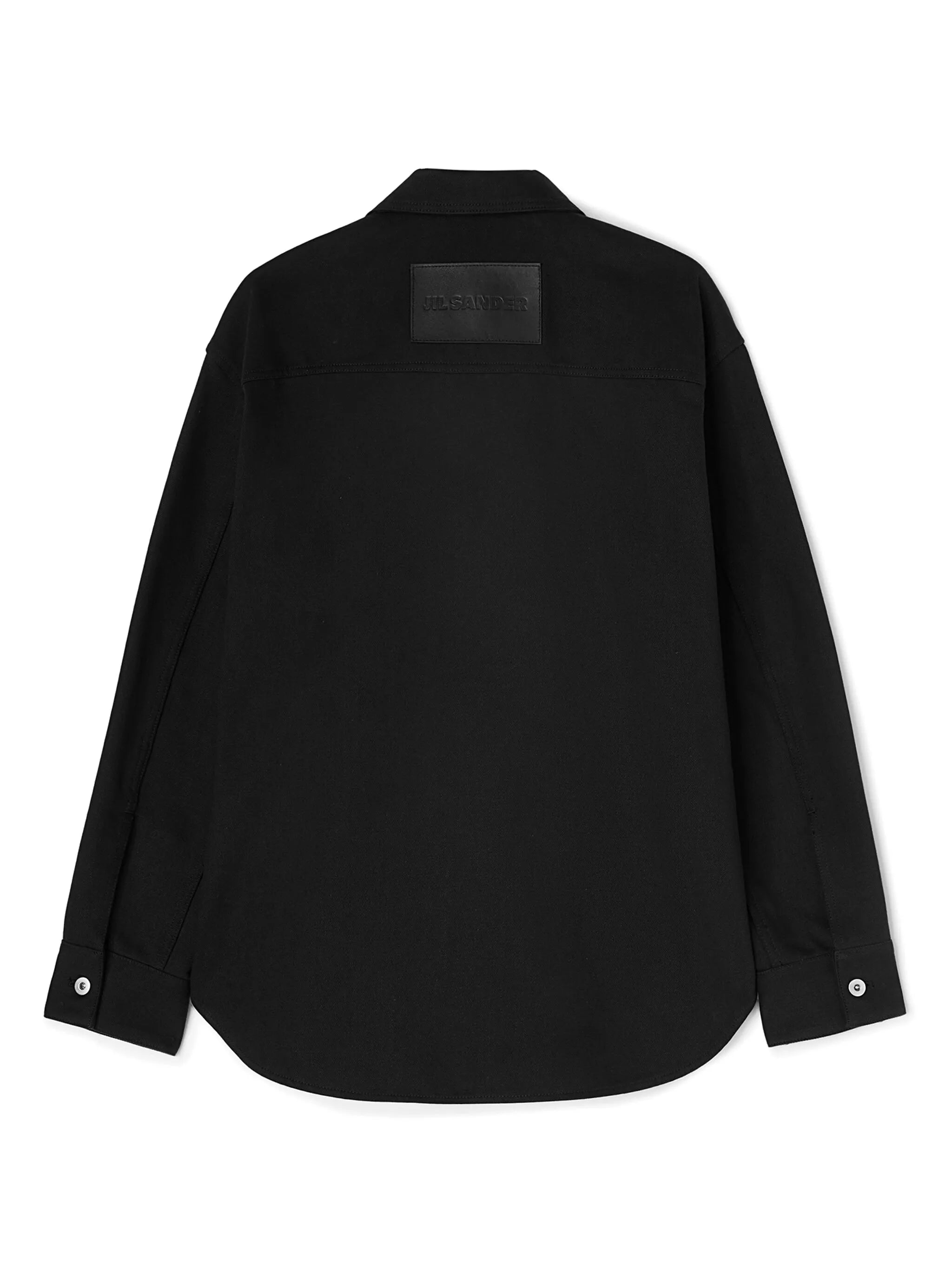 logo-patch denim shirt