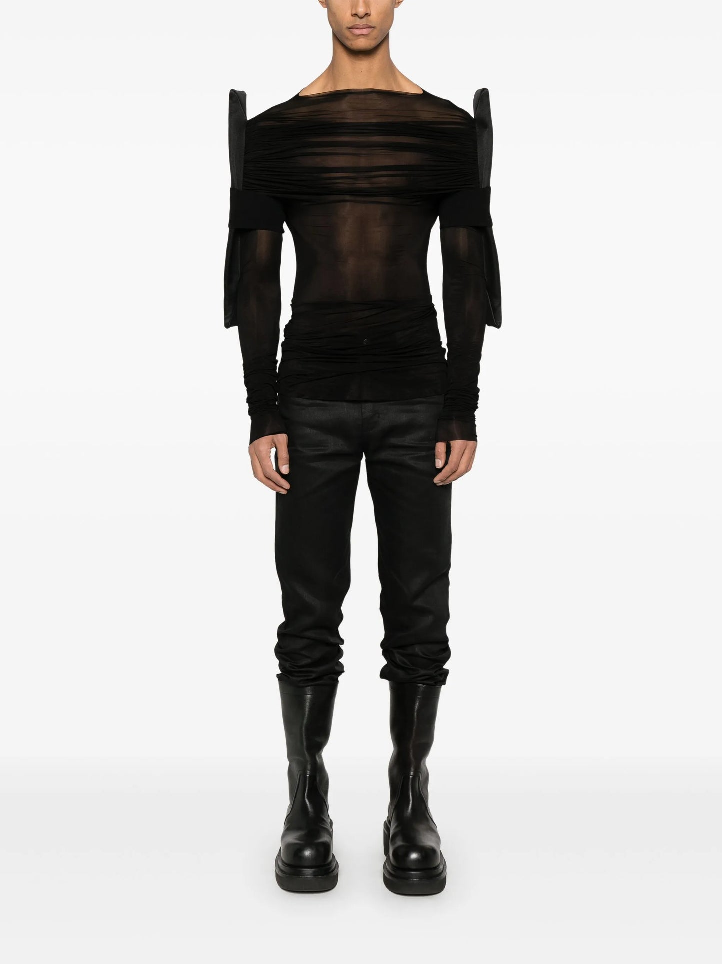 draped-detailing T-shirt