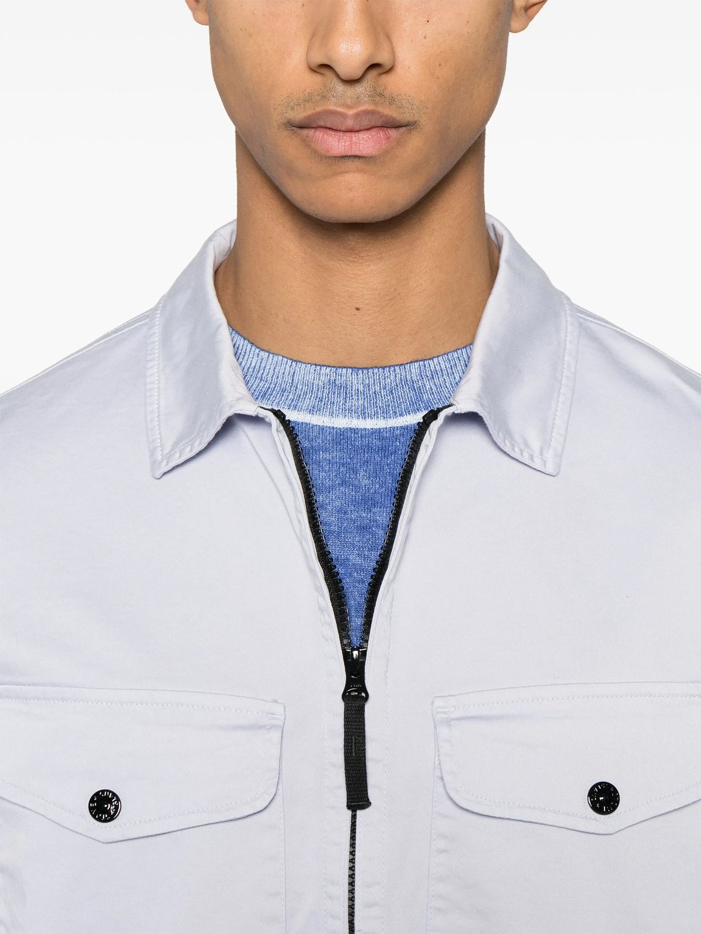 Compass-badge overshirt
