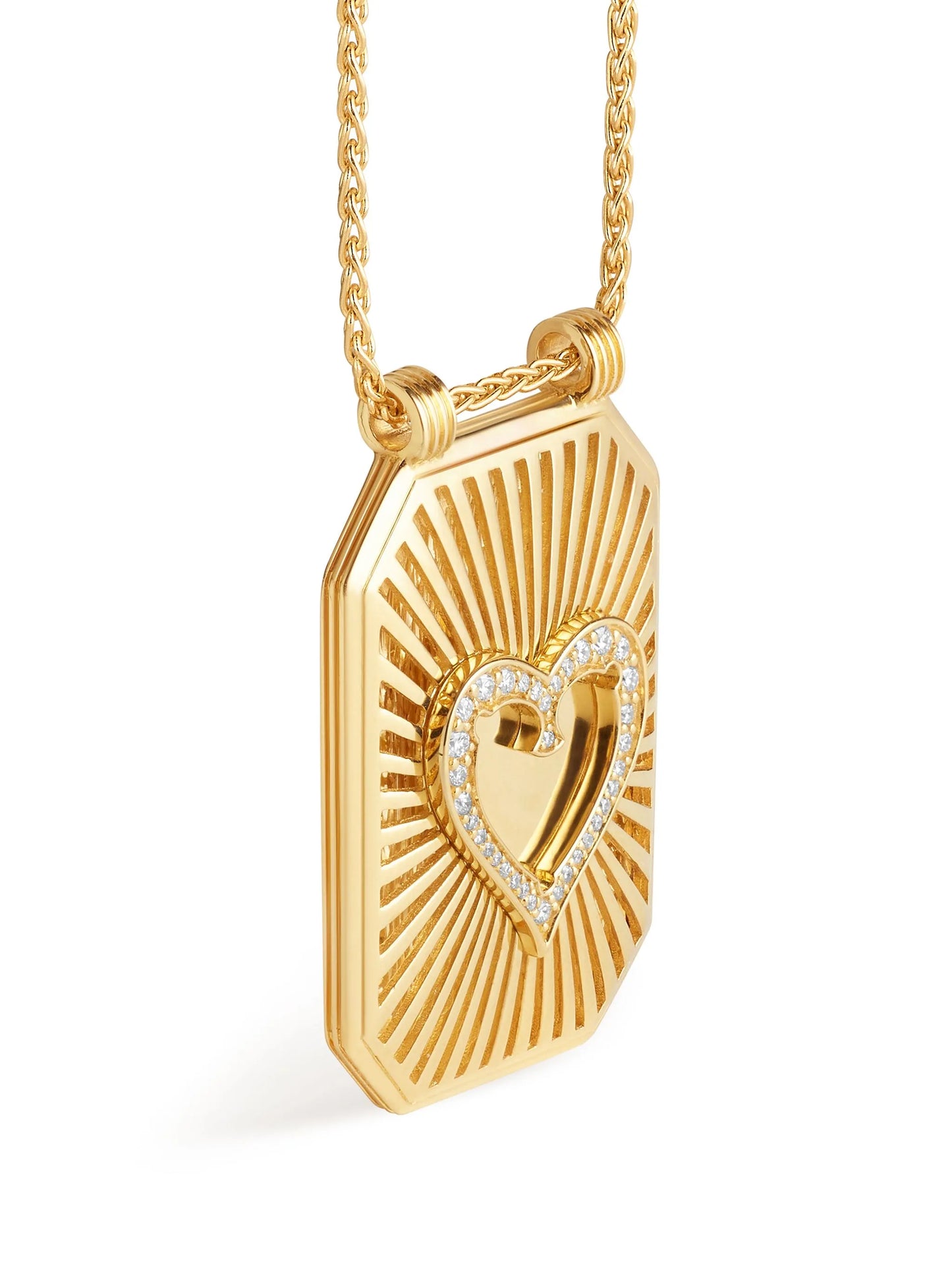 18K yellow gold Heart Scapular necklace