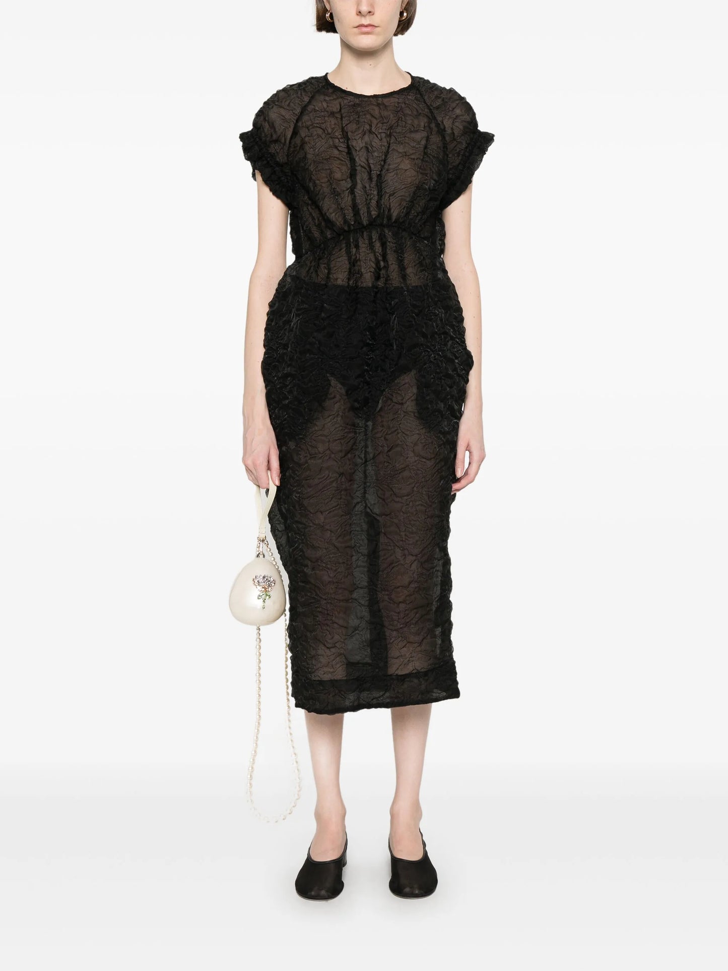 textured midi dress