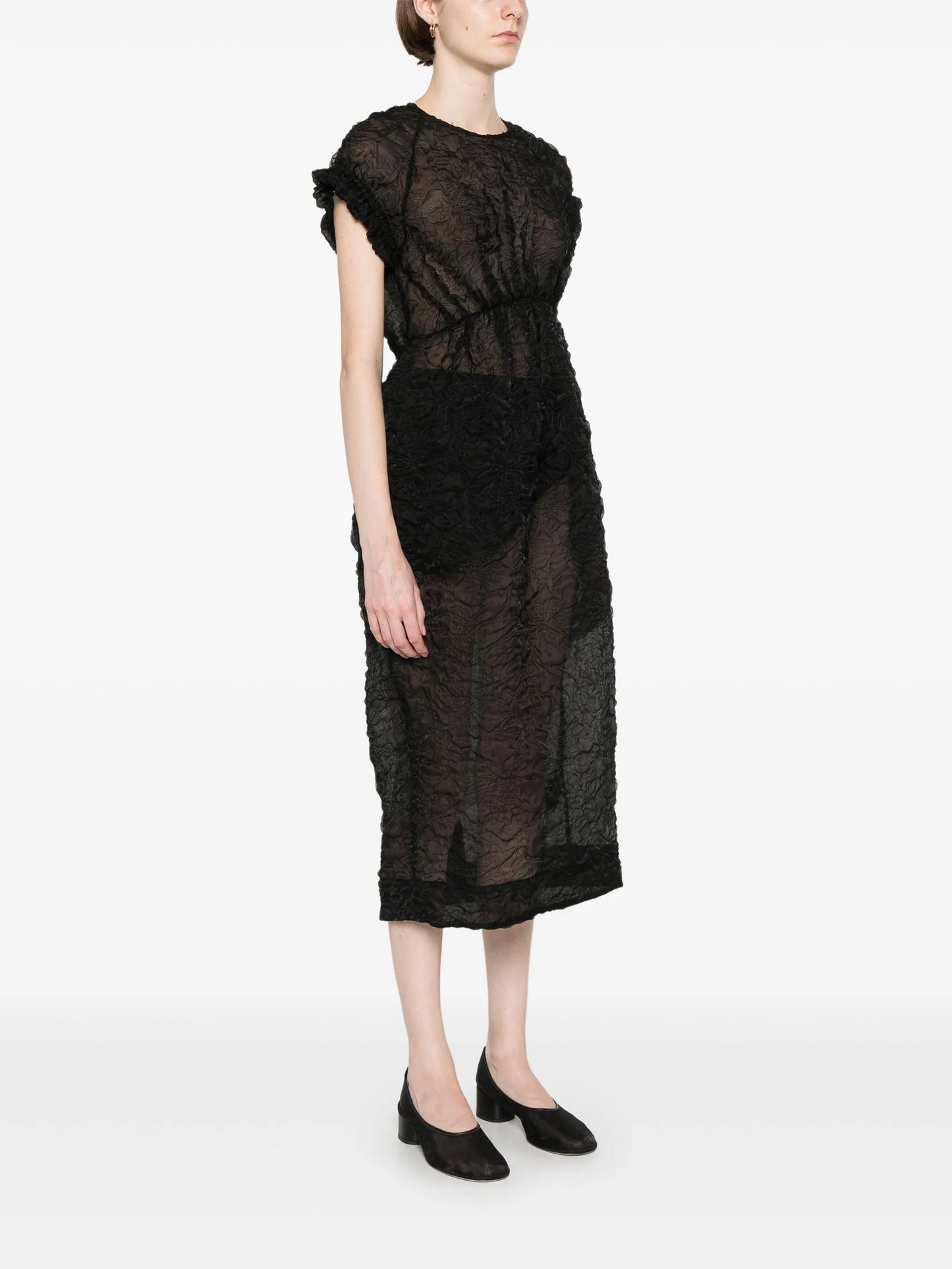 textured midi dress