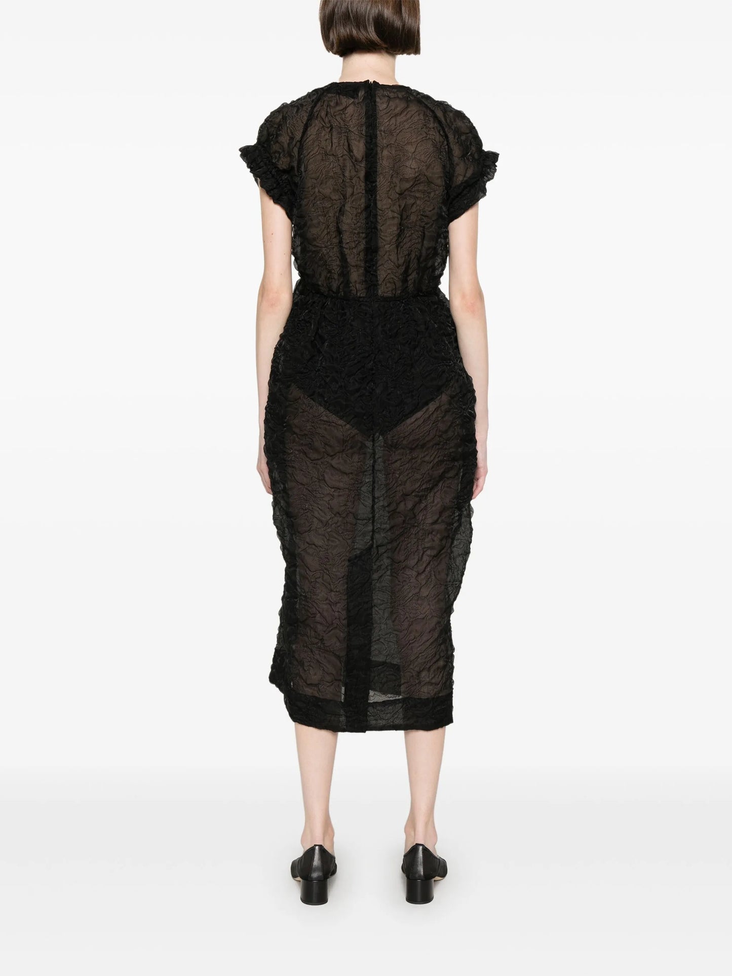 textured midi dress