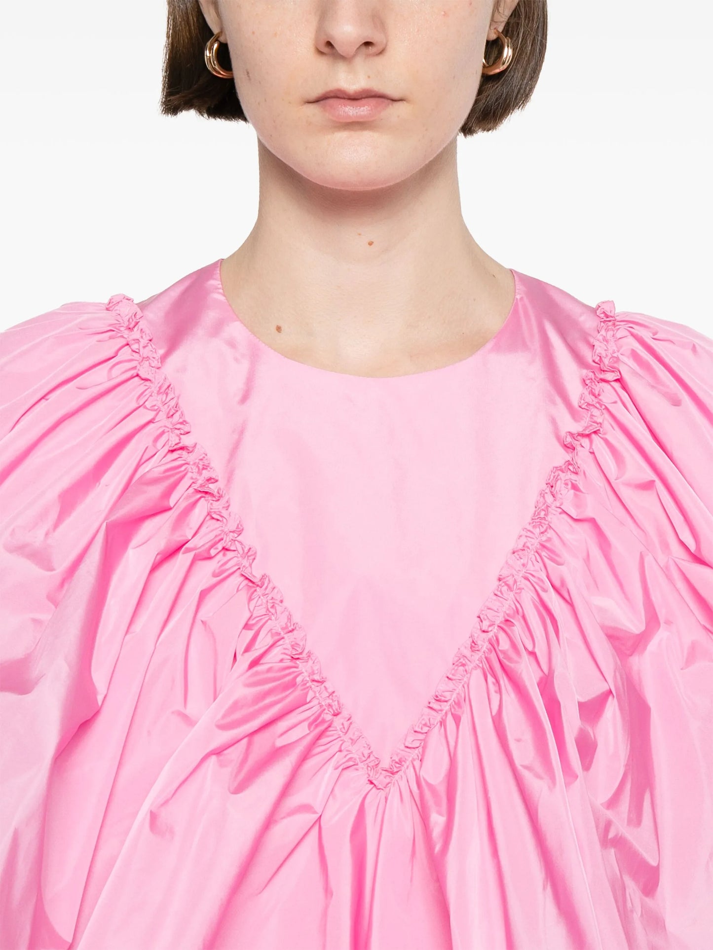 ruffle-detailed mini dress