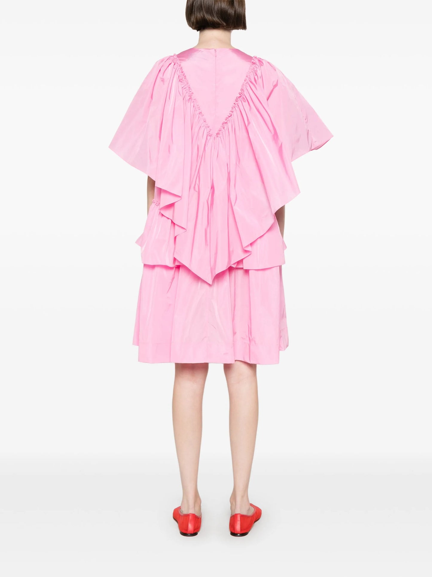 ruffle-detailed mini dress