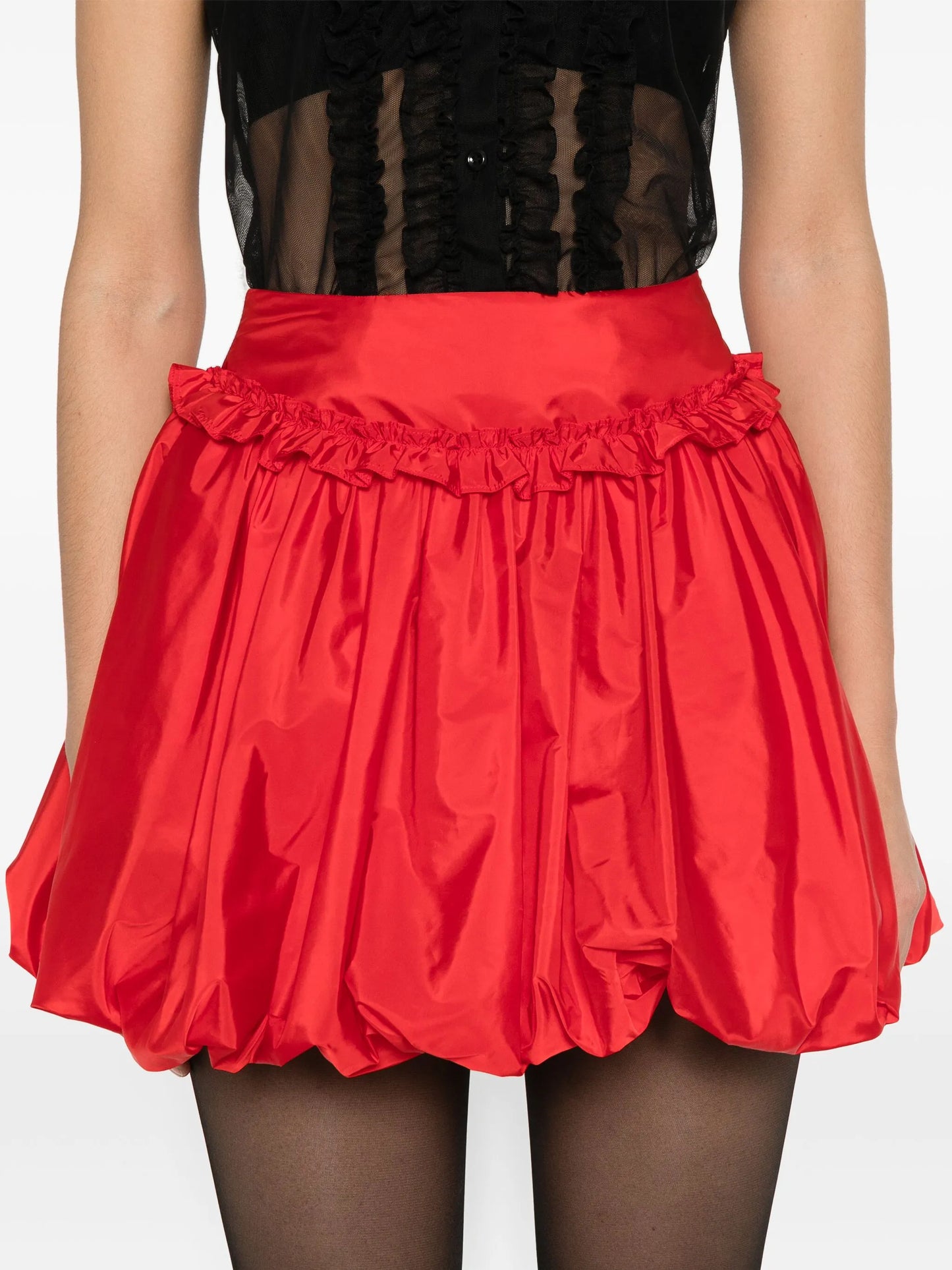 gathered-detail mini skirt