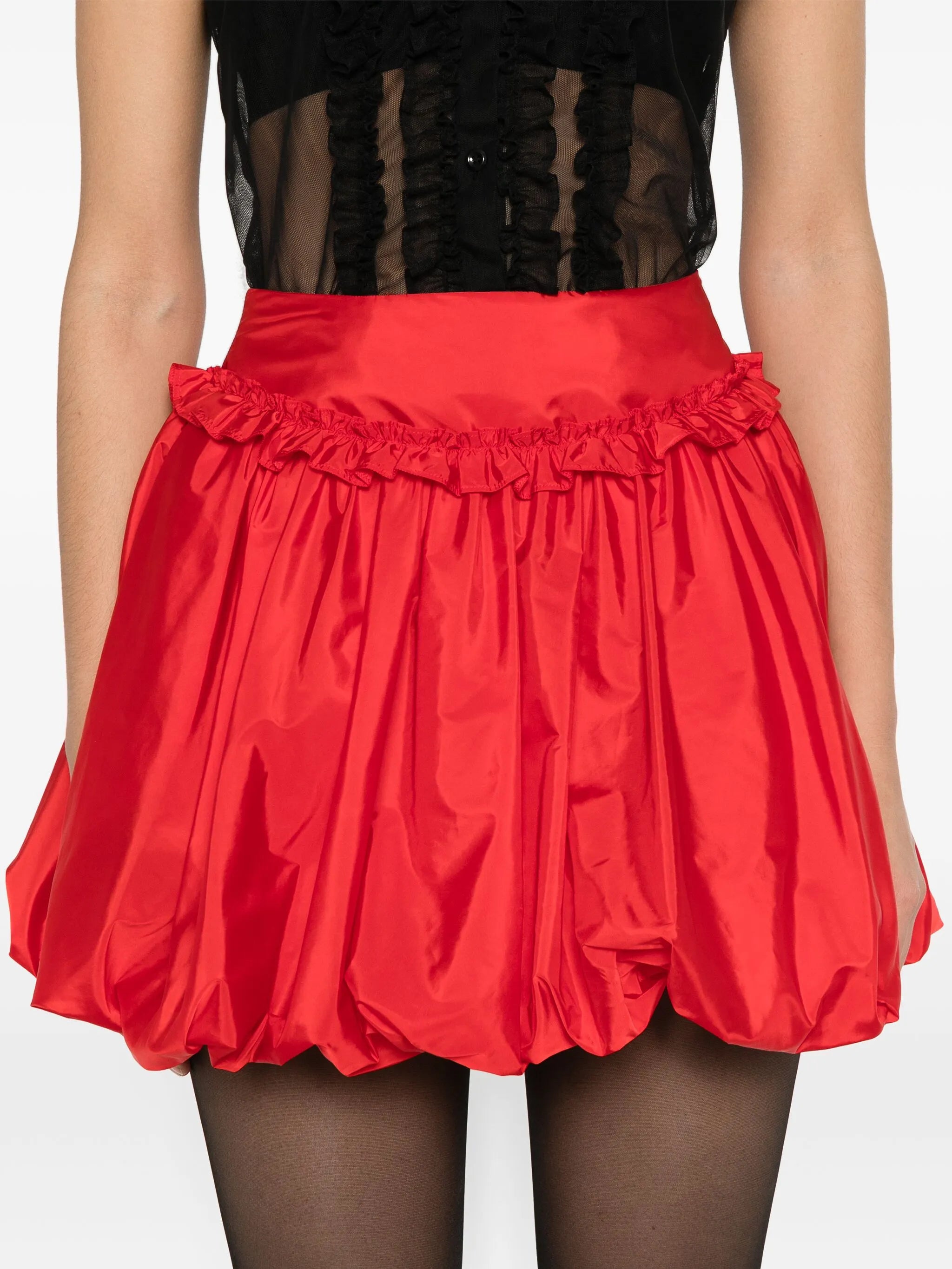 gathered-detail mini skirt