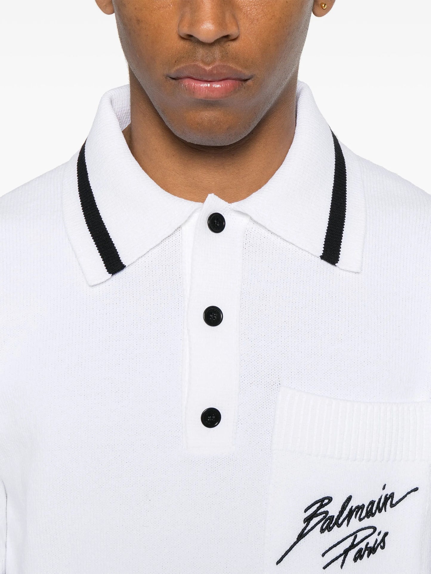 logo signature-embroidered polo shirt