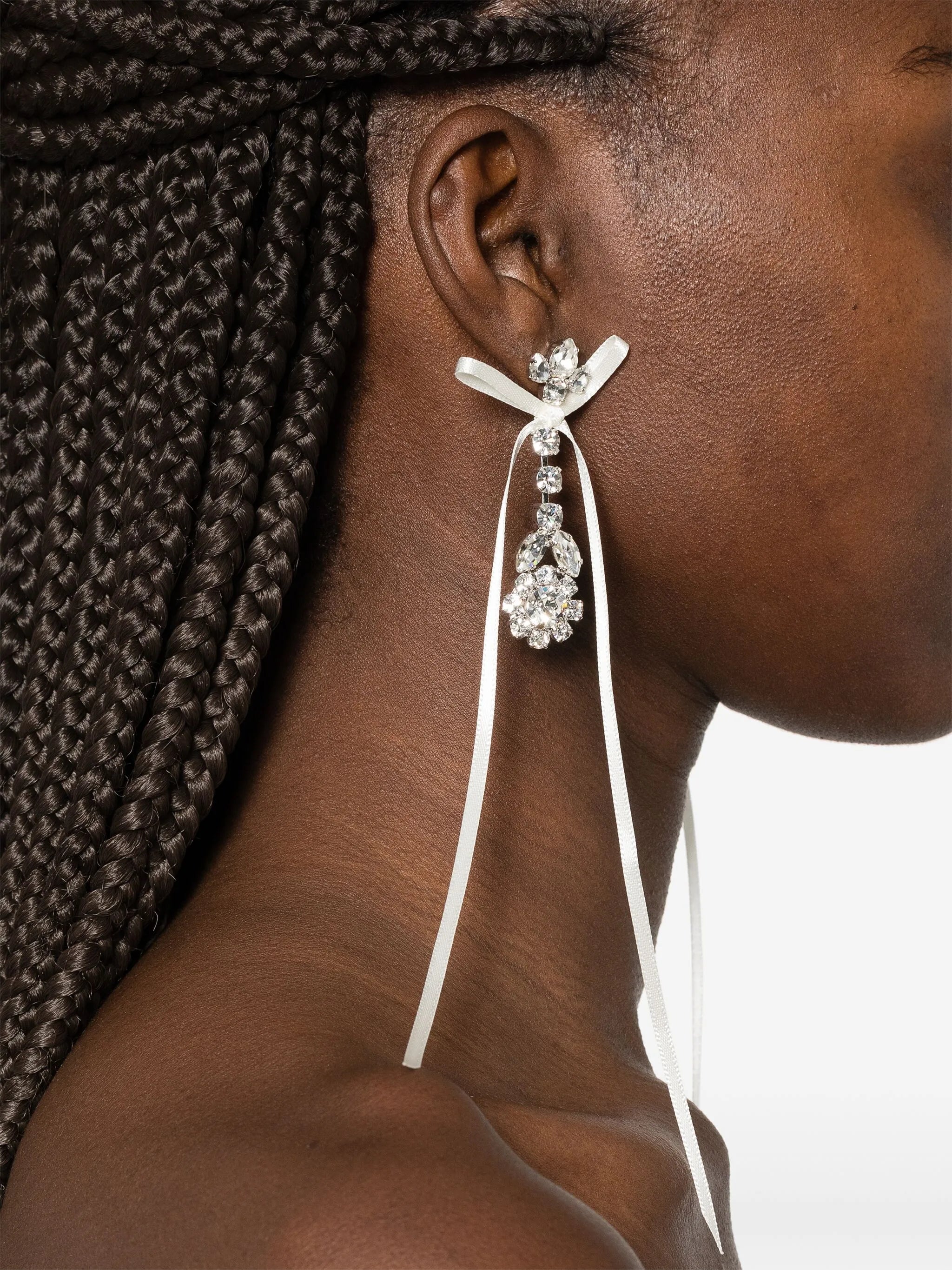 Bow Ribbon drop earrings