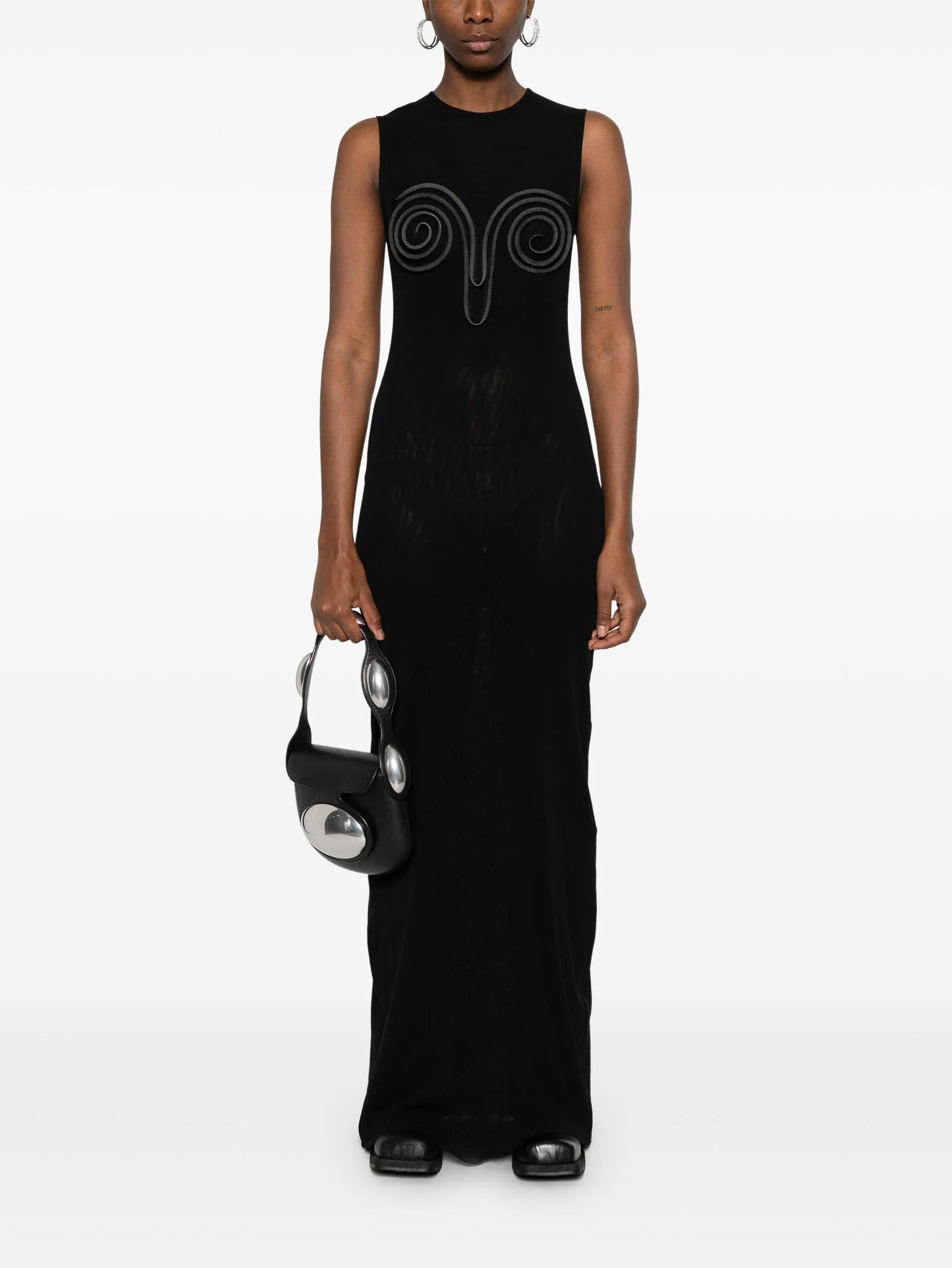 mesh maxi dress