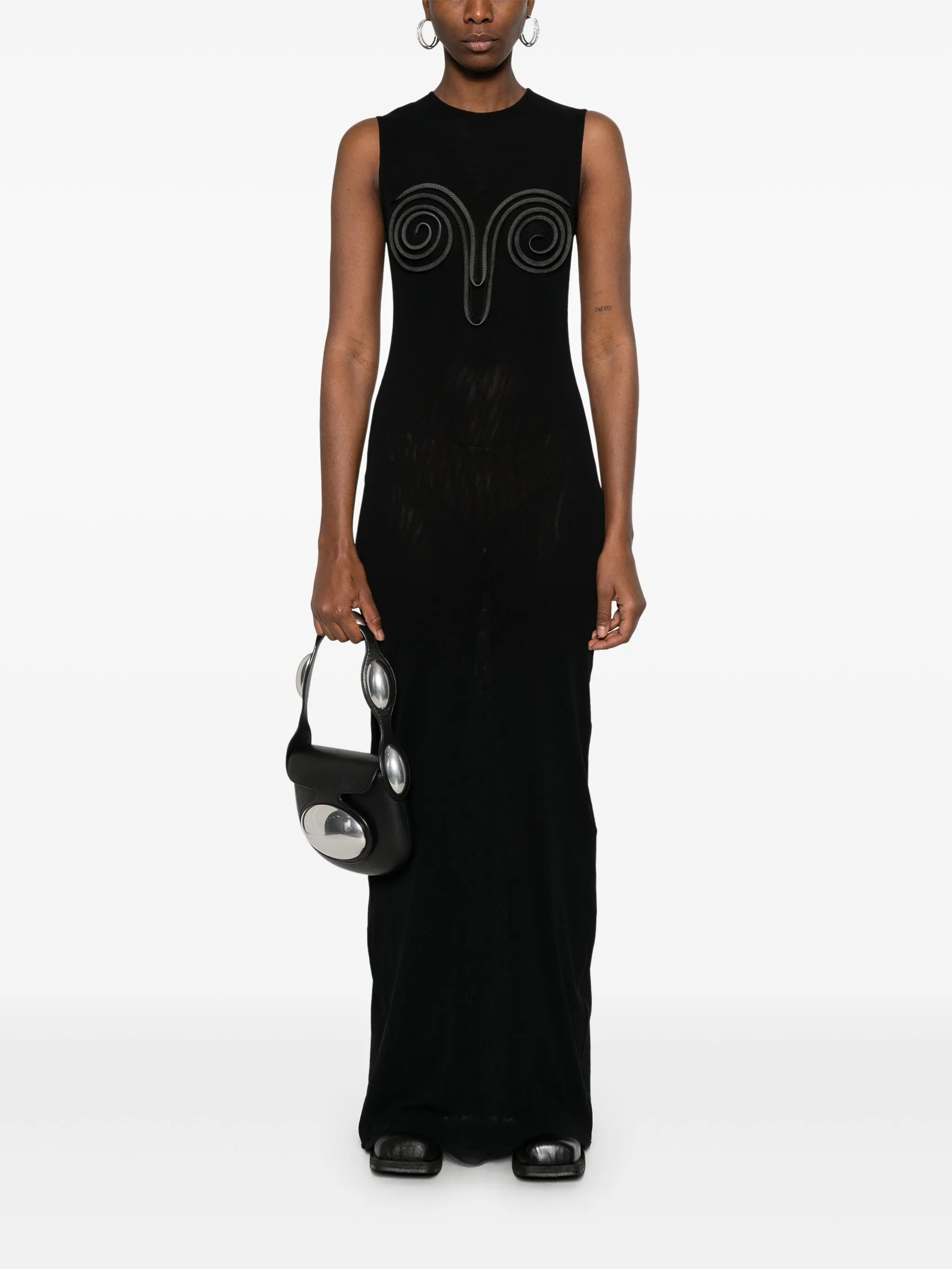 mesh maxi dress