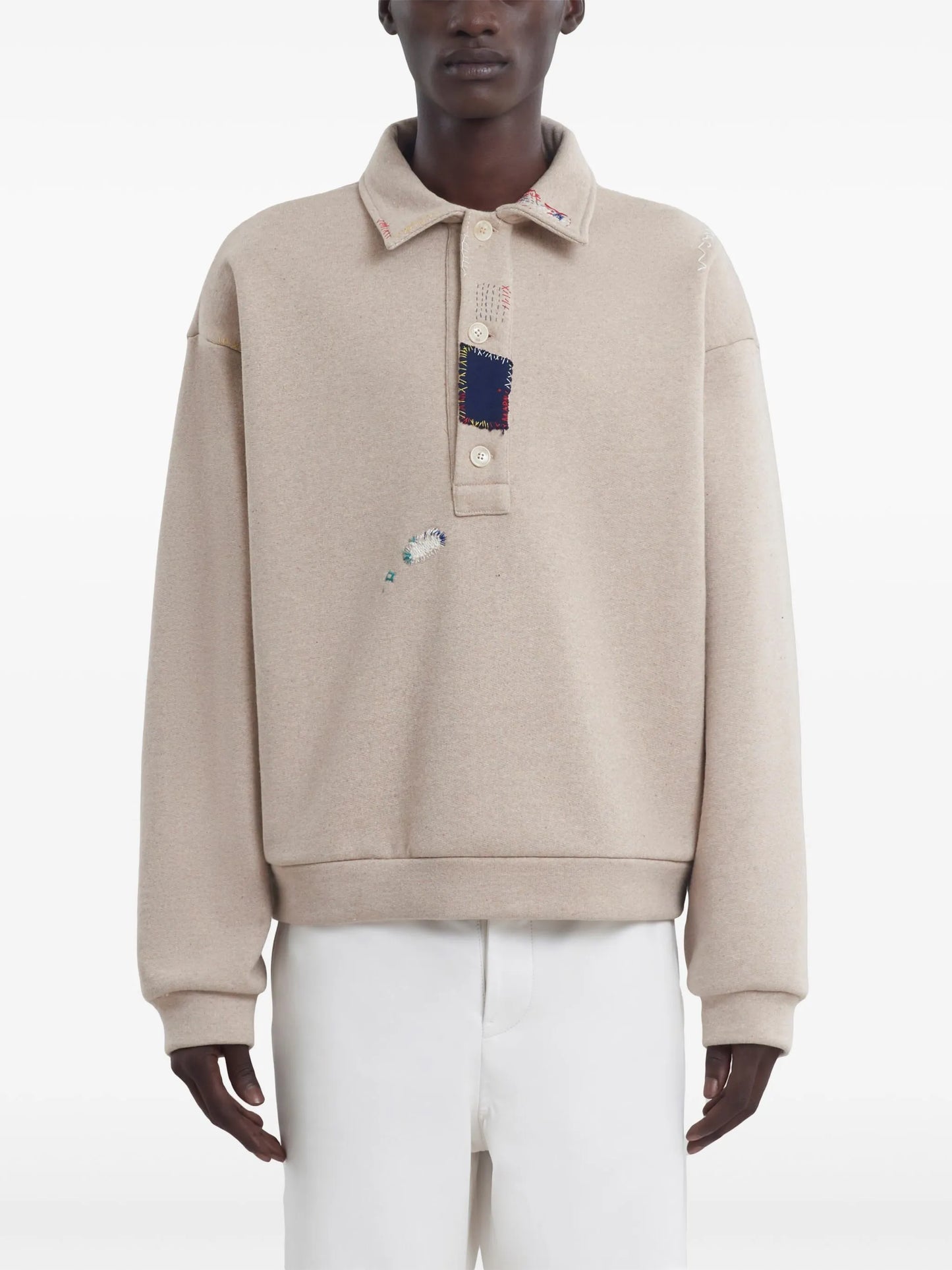 embroidered polo top