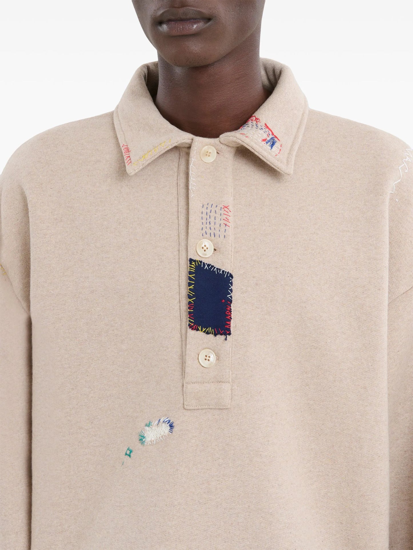 embroidered polo top