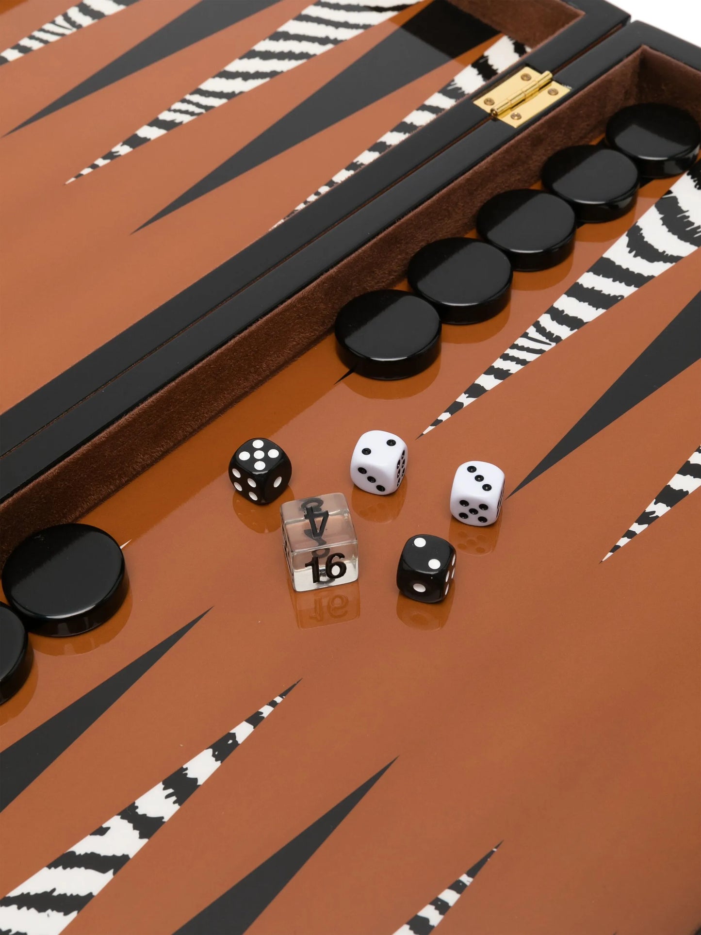 Zebra backgammon set