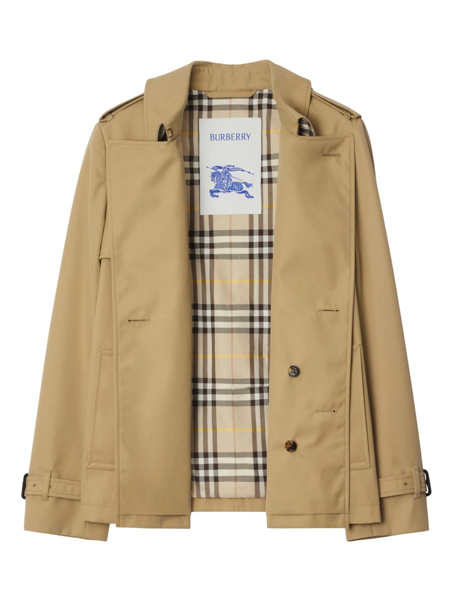 cotton-blend trench coat