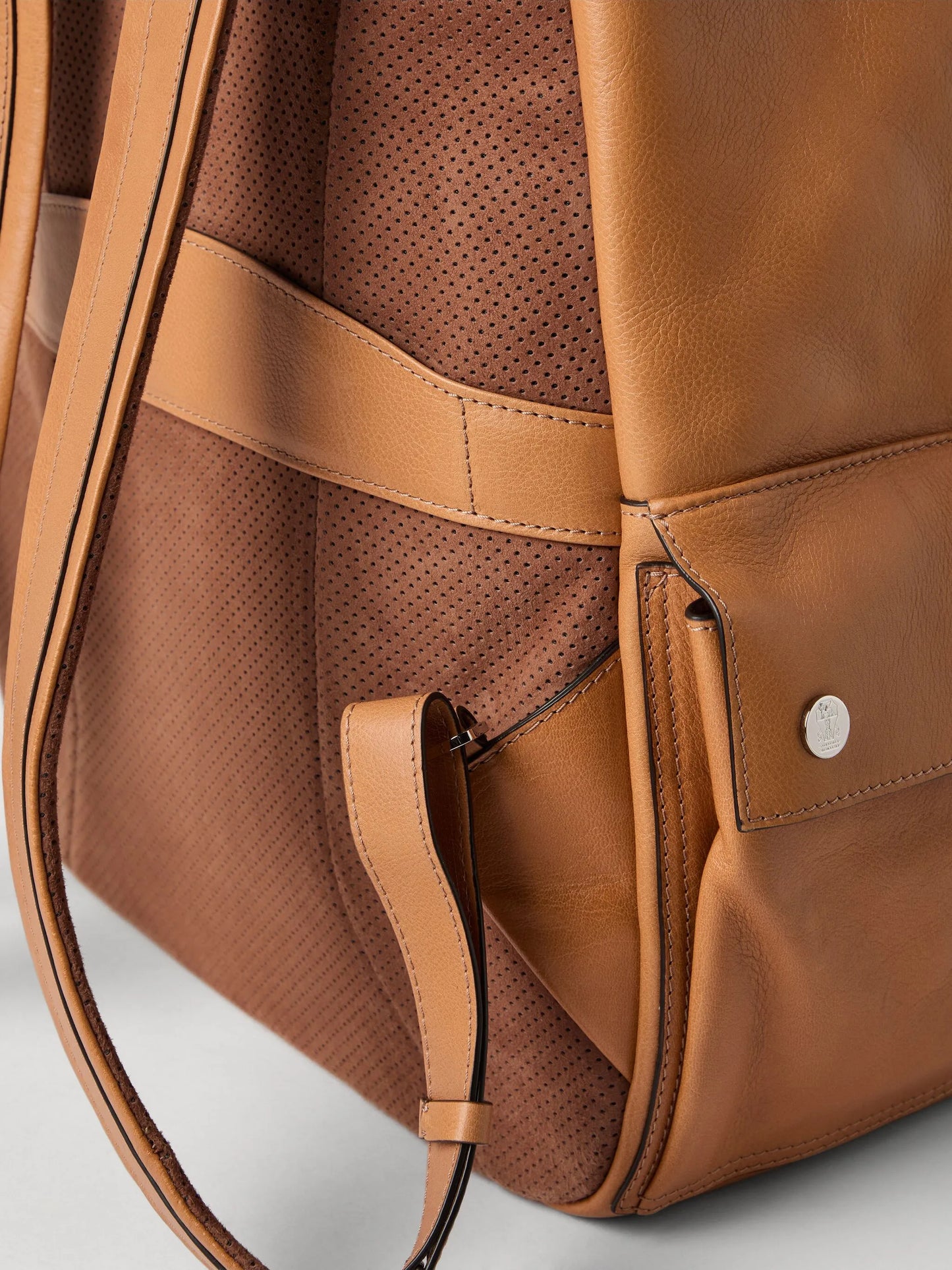 leather travel backpack
